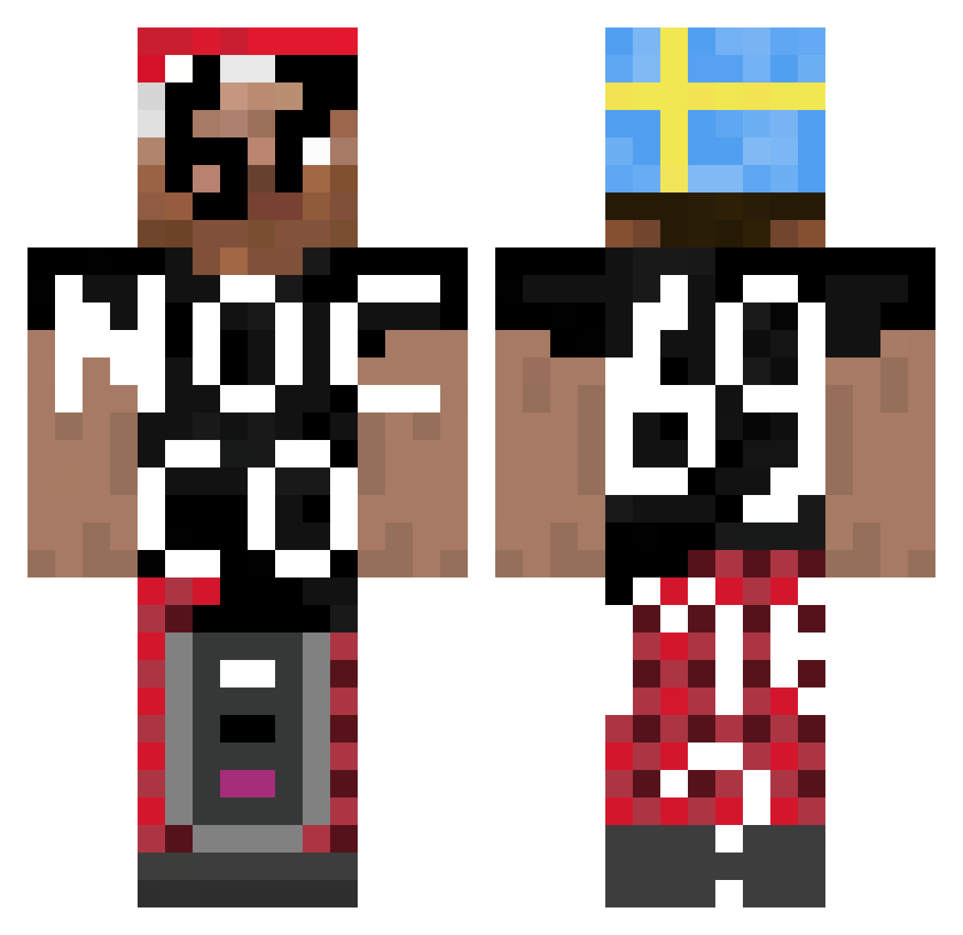 Lexanh Minecraft skin, front and back view