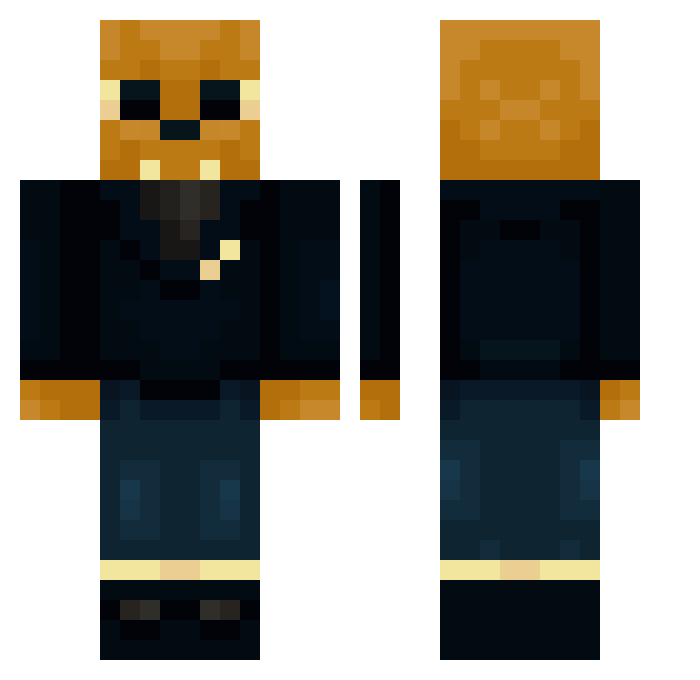 yukonspacecowboy Minecraft skin, front and back view