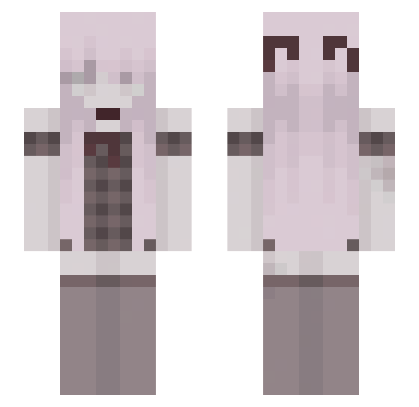 yoyoyokoz Minecraft skin, front and back view