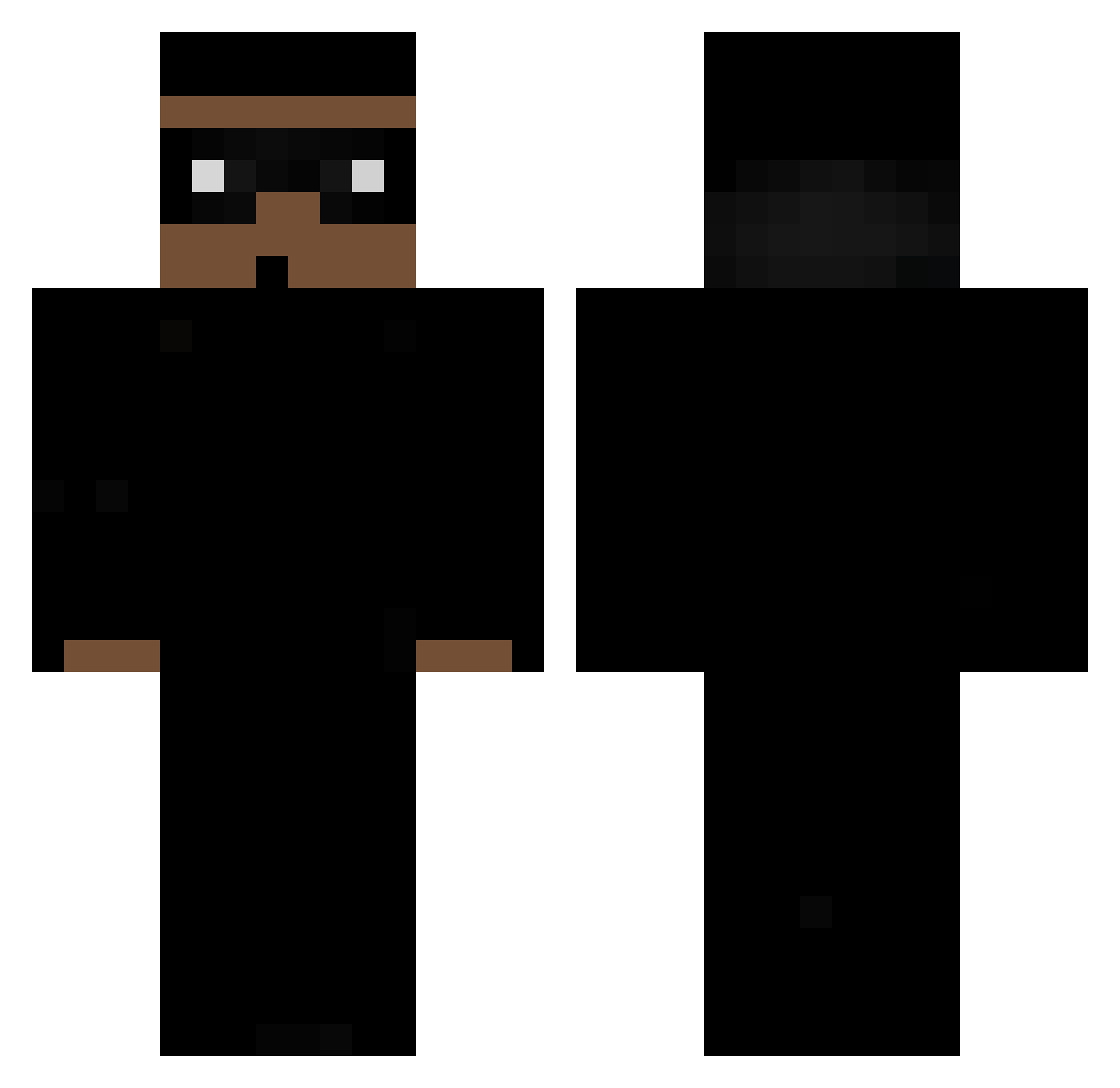 ASHITHEDUMBO Minecraft skin, front and back view