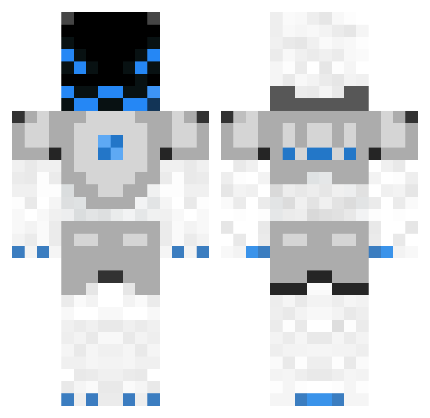FloFliz Minecraft skin, front and back view