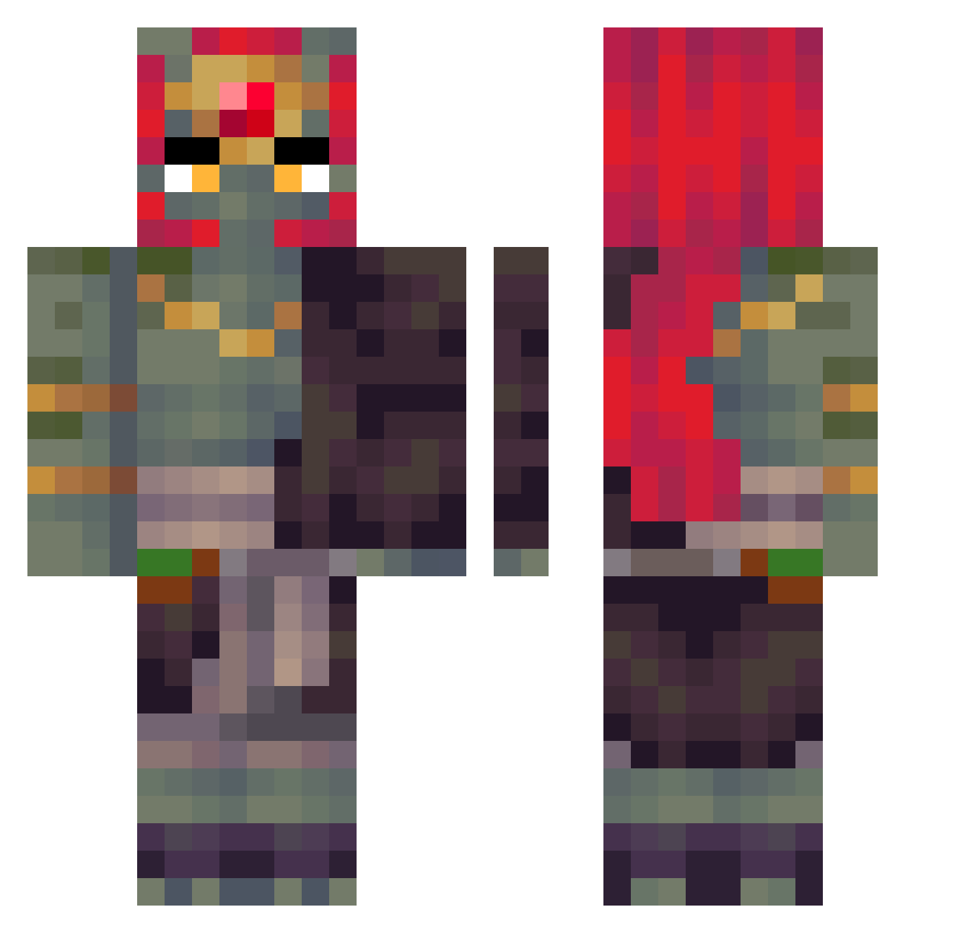 Miguel4302t Minecraft skin, front and back view