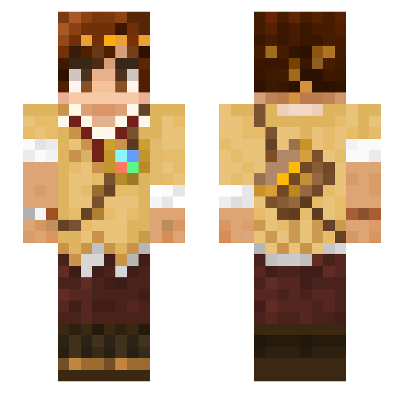 liyushe14 Minecraft skin, front and back view