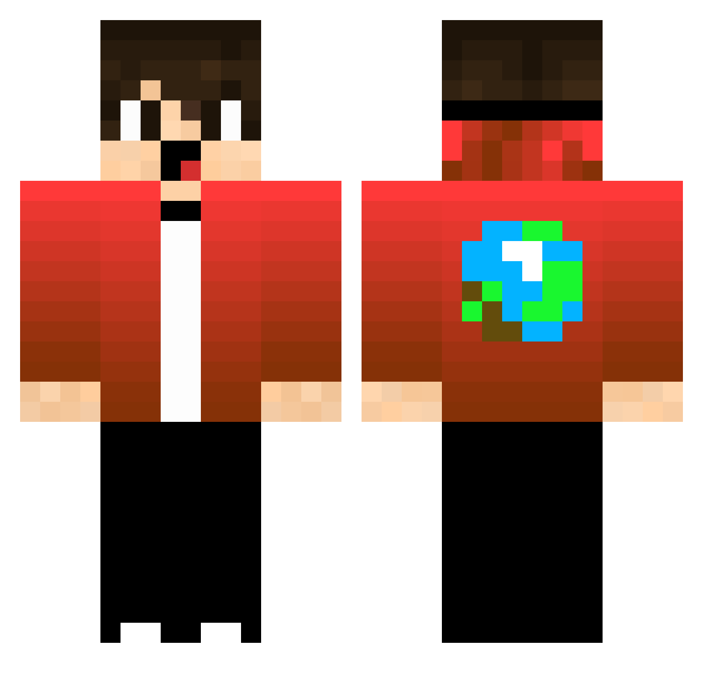 DasKatana Minecraft skin, front and back view