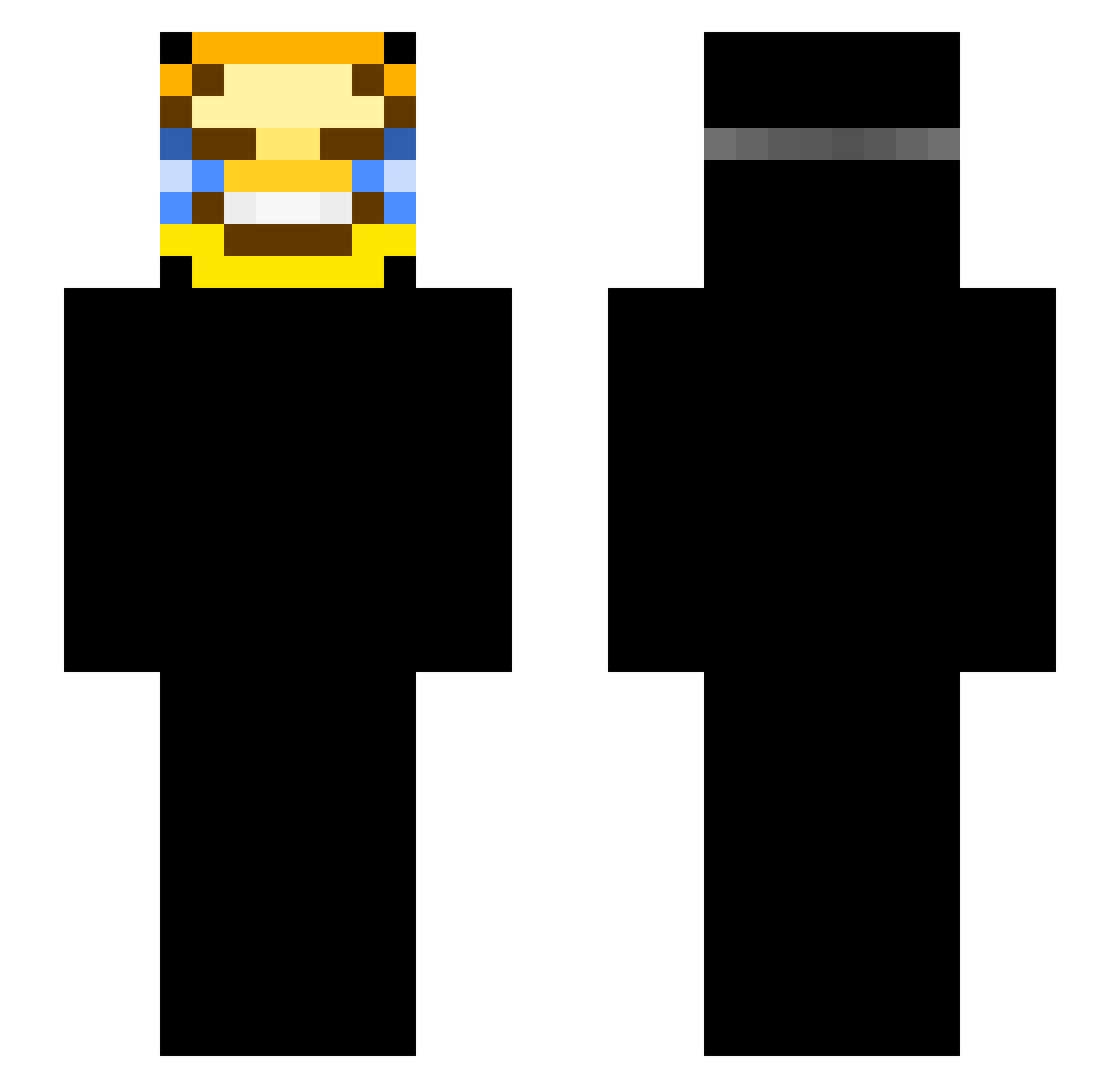 Firth Minecraft skin, front and back view