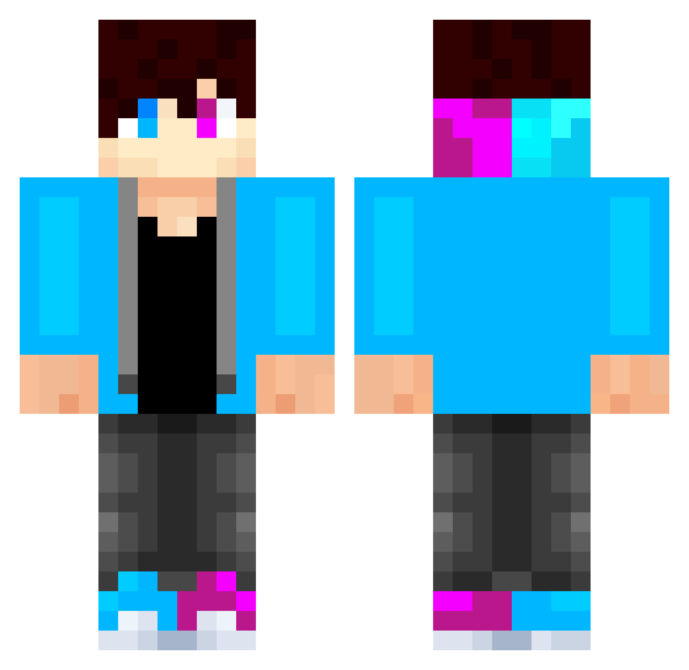 kaat79 Minecraft skin, front and back view