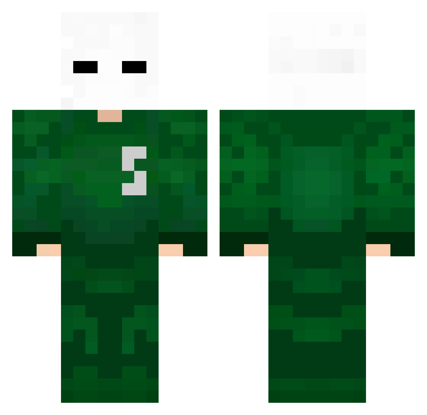 Shuliso Minecraft skin, front and back view