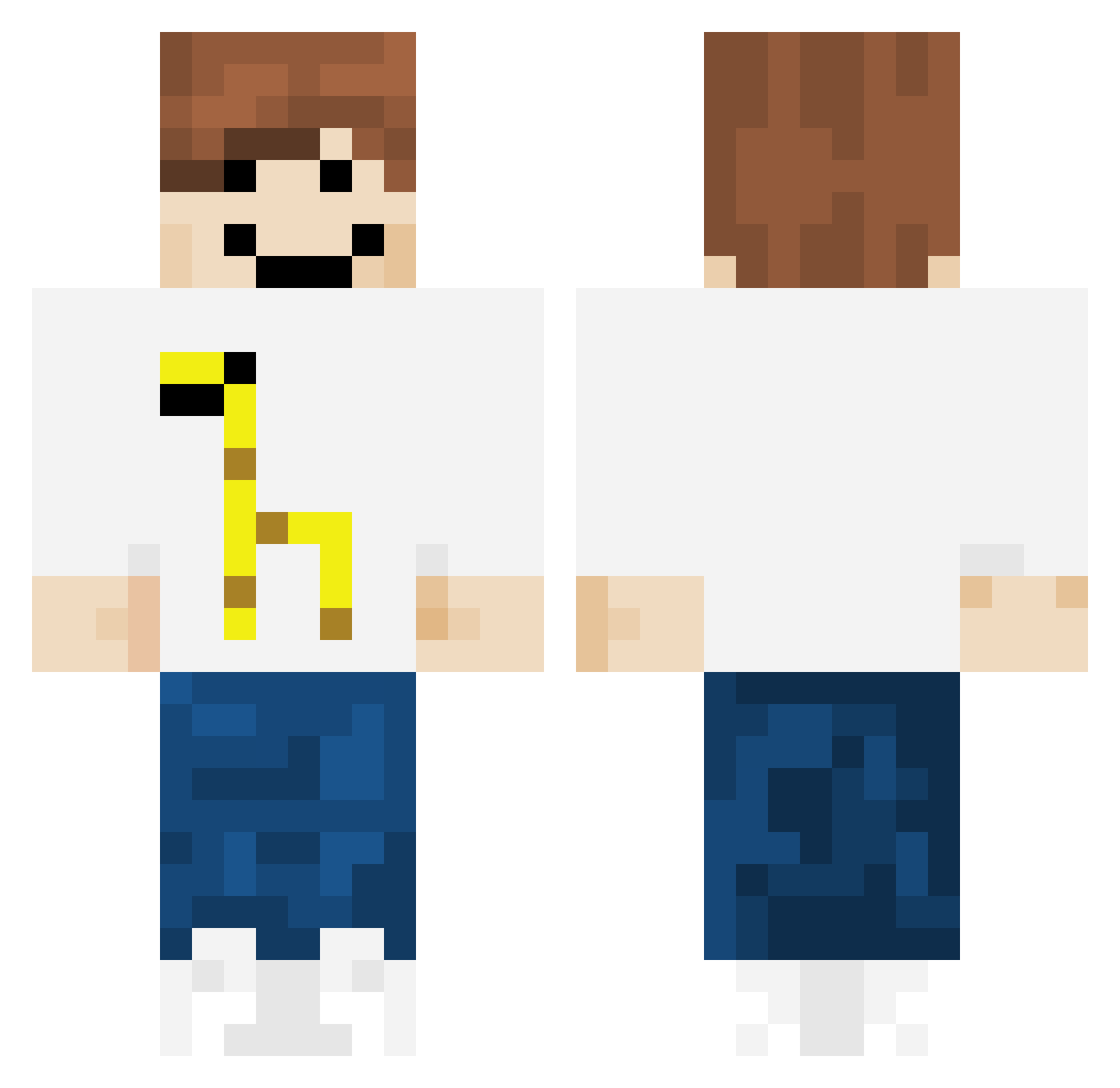 mxssss Minecraft skin, front and back view