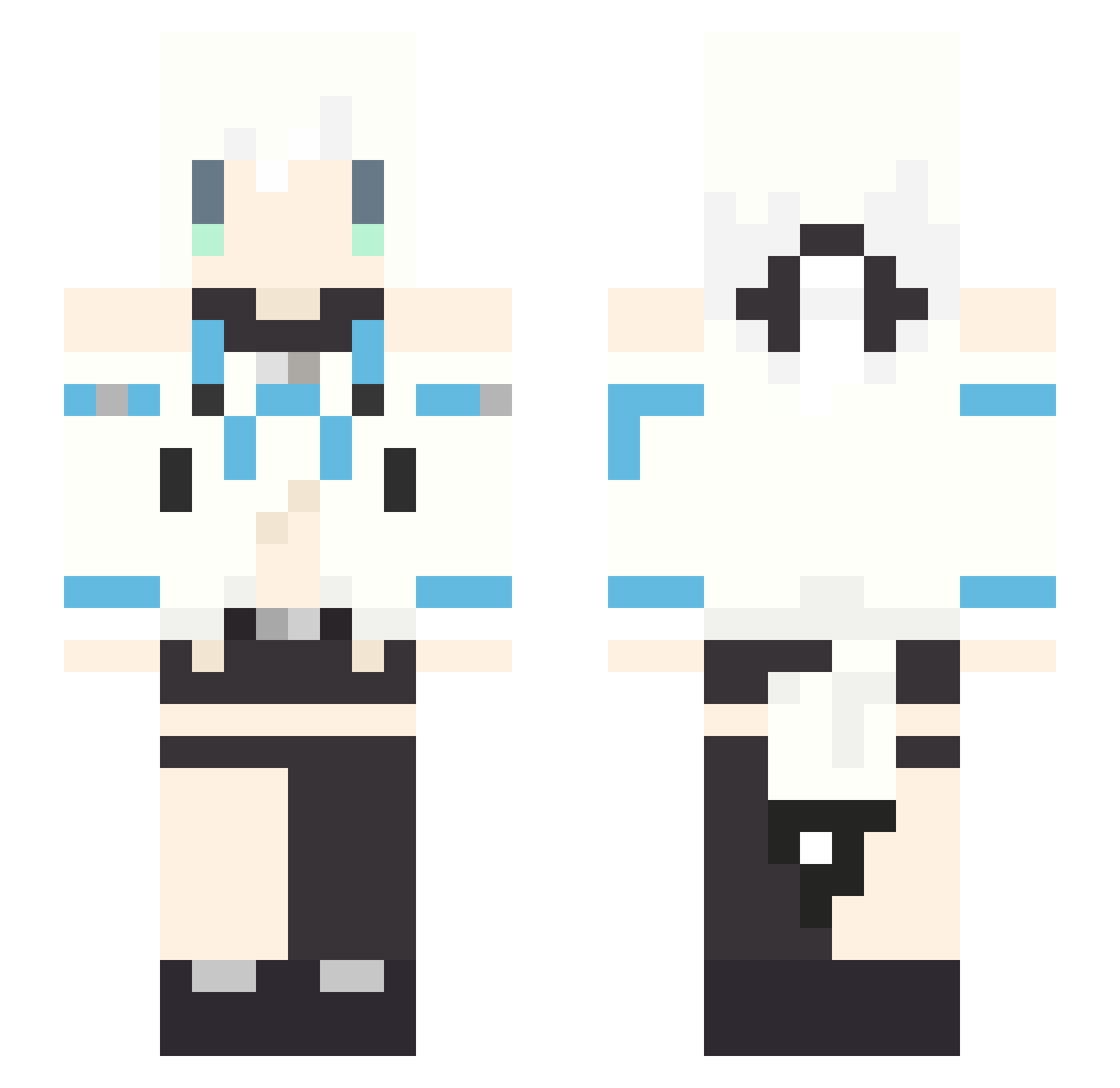 layiu0713 Minecraft skin, front and back view