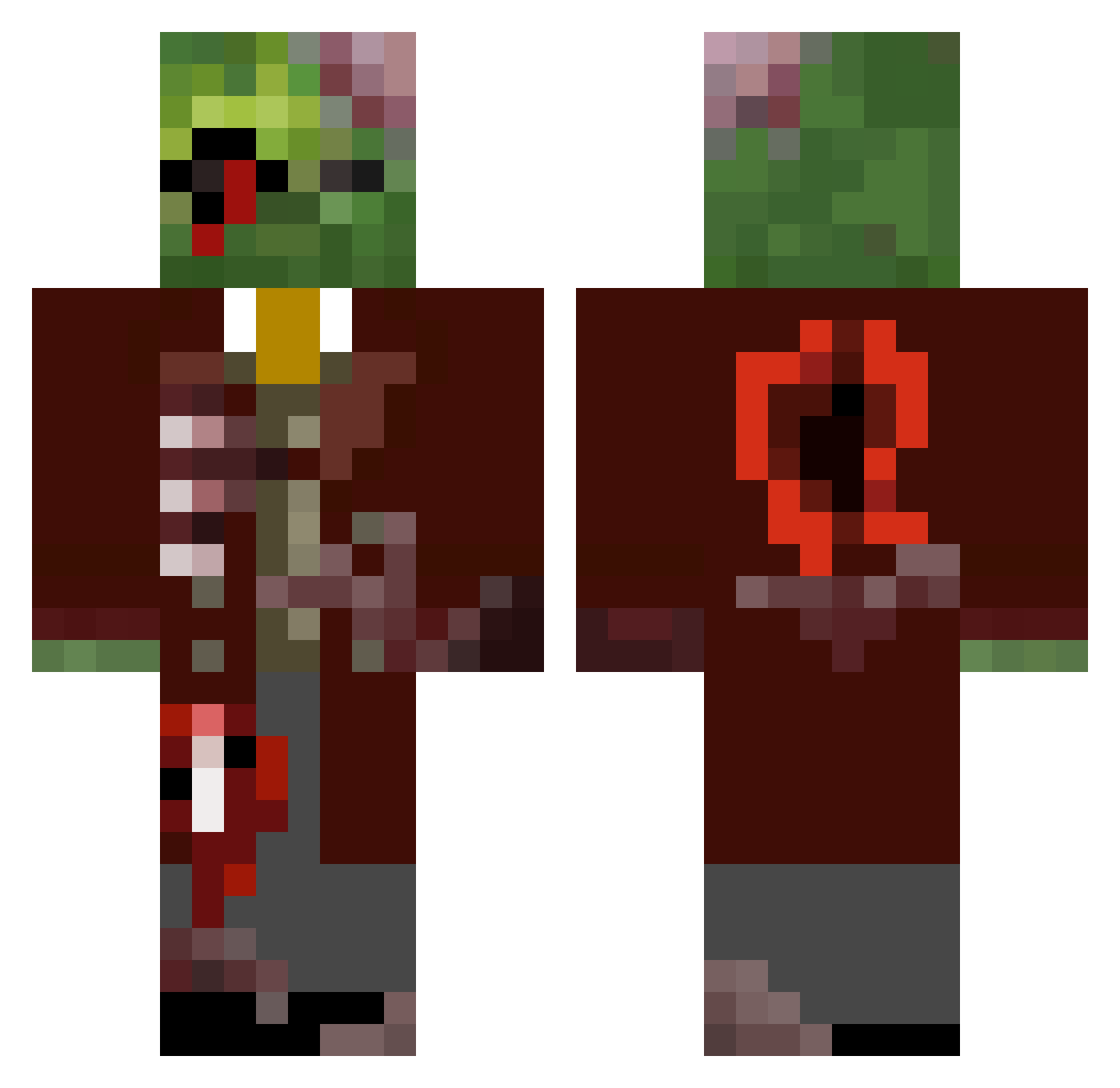 Optical_Spectre Minecraft skin, front and back view