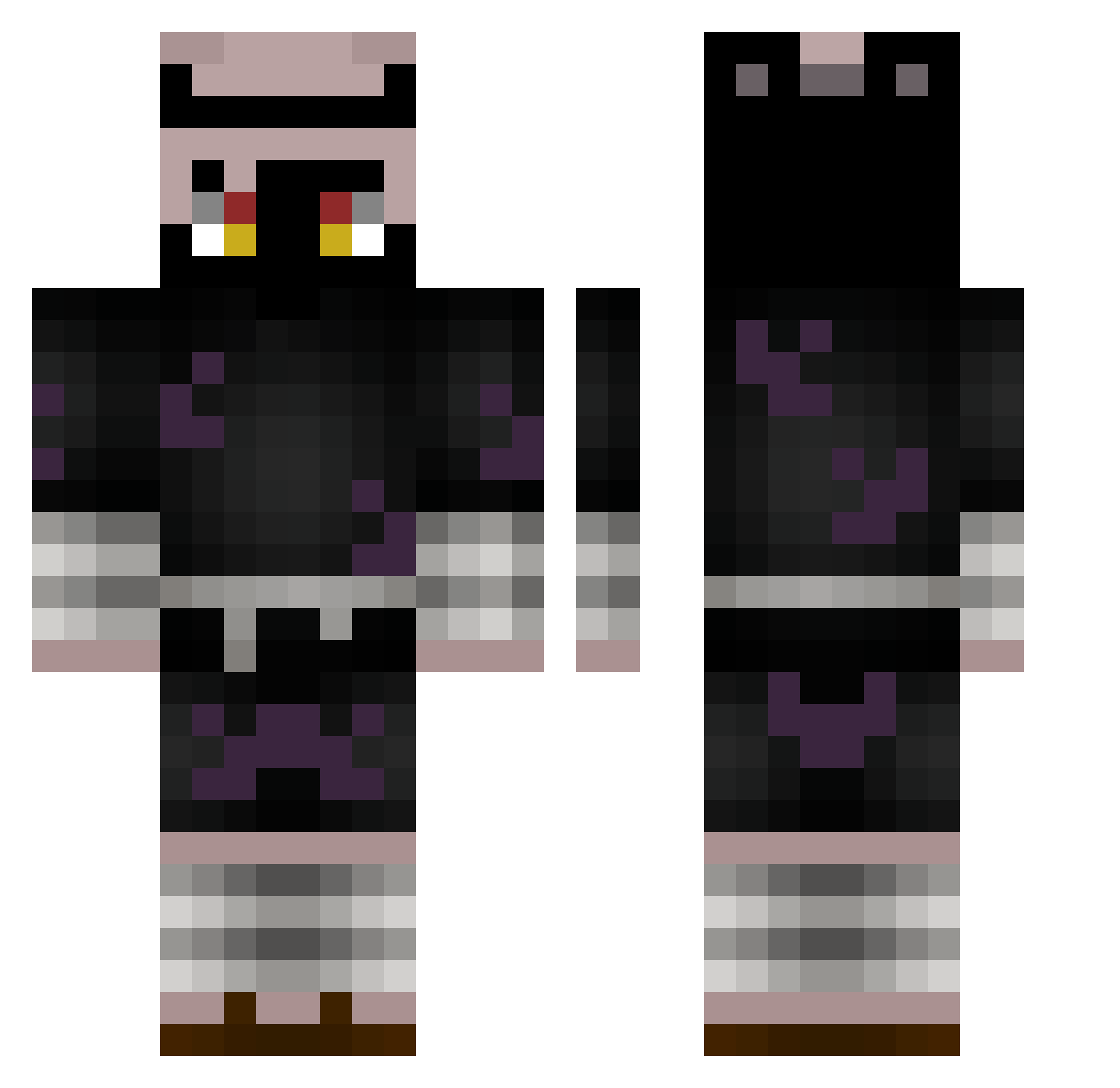 183mss Minecraft skin, front and back view