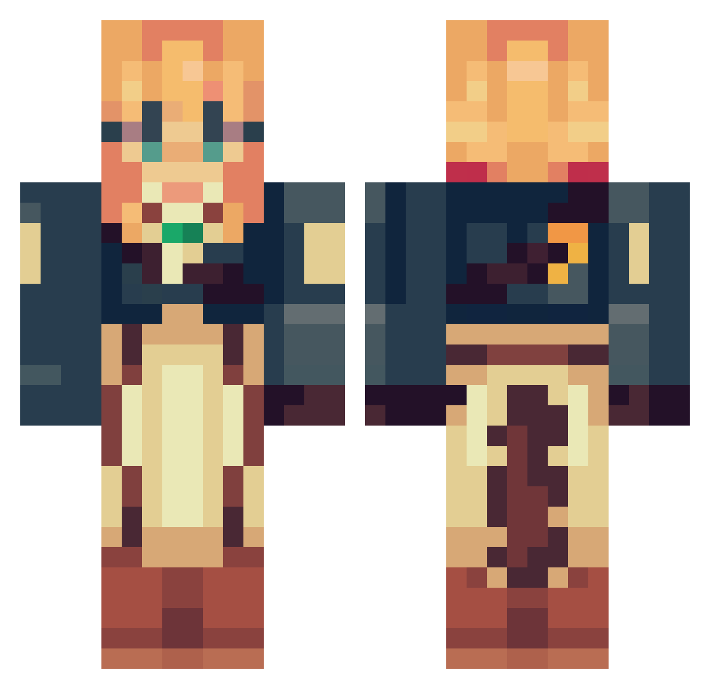 Gianzt Minecraft skin, front and back view