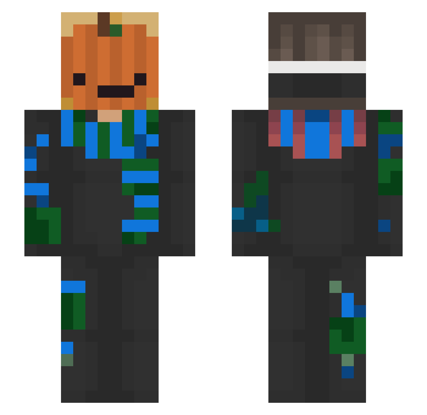 tqys Minecraft skin, front and back view