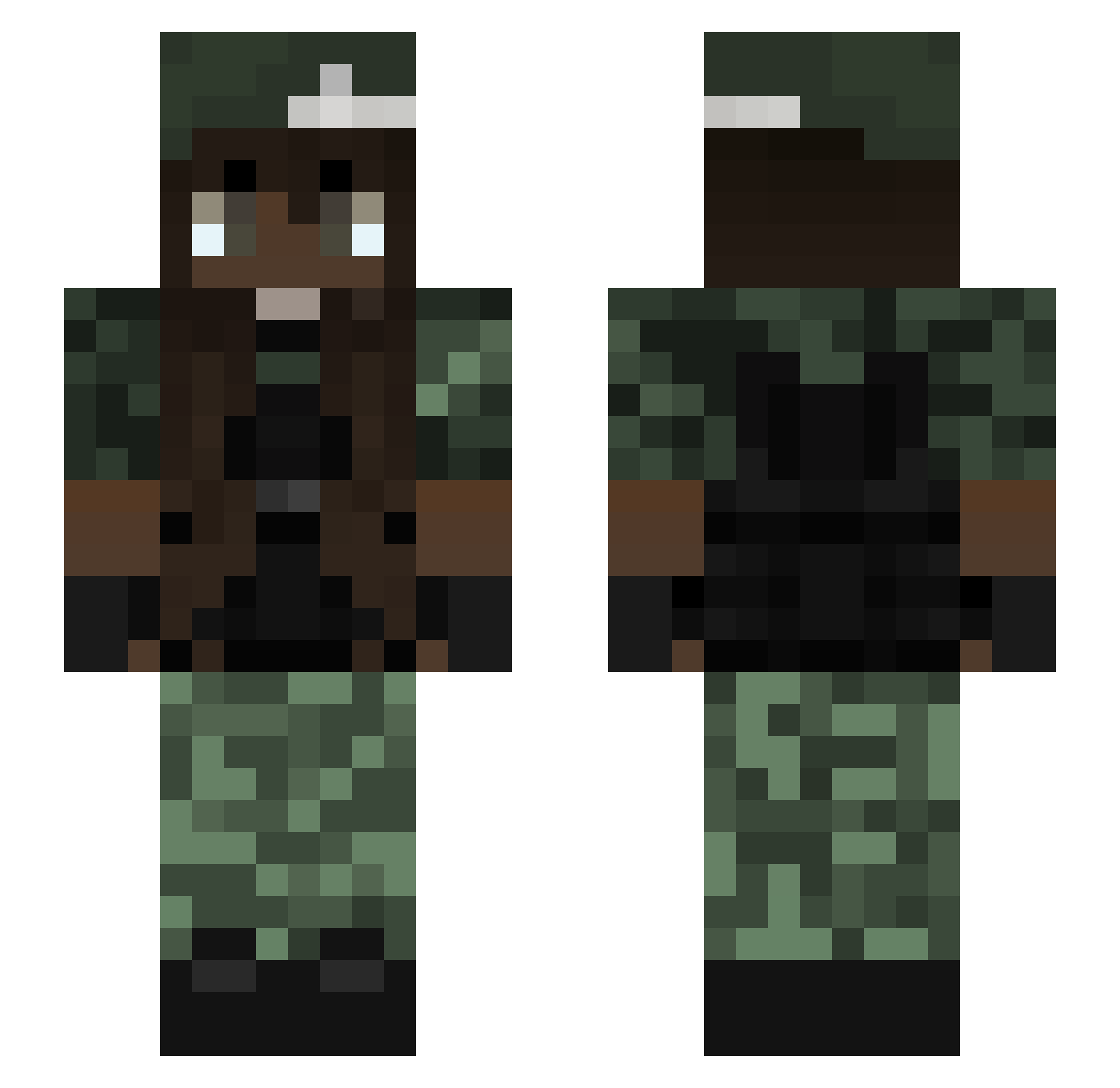 lostMexiican Minecraft skin, front and back view