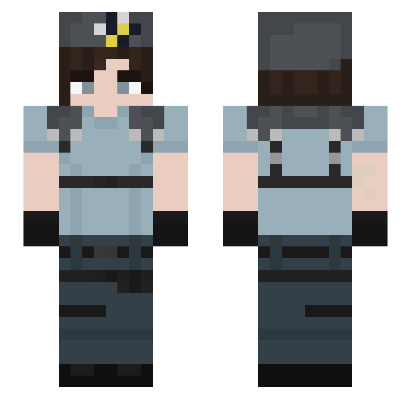 Core223 Minecraft skin, front and back view