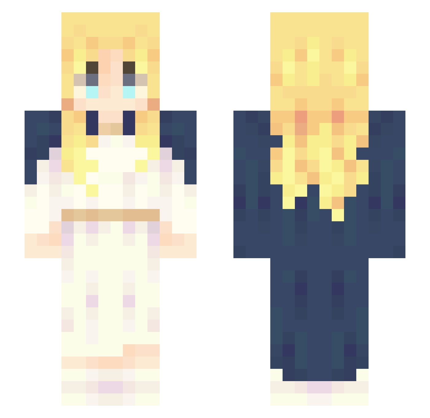 Mushy3522 Minecraft skin, front and back view