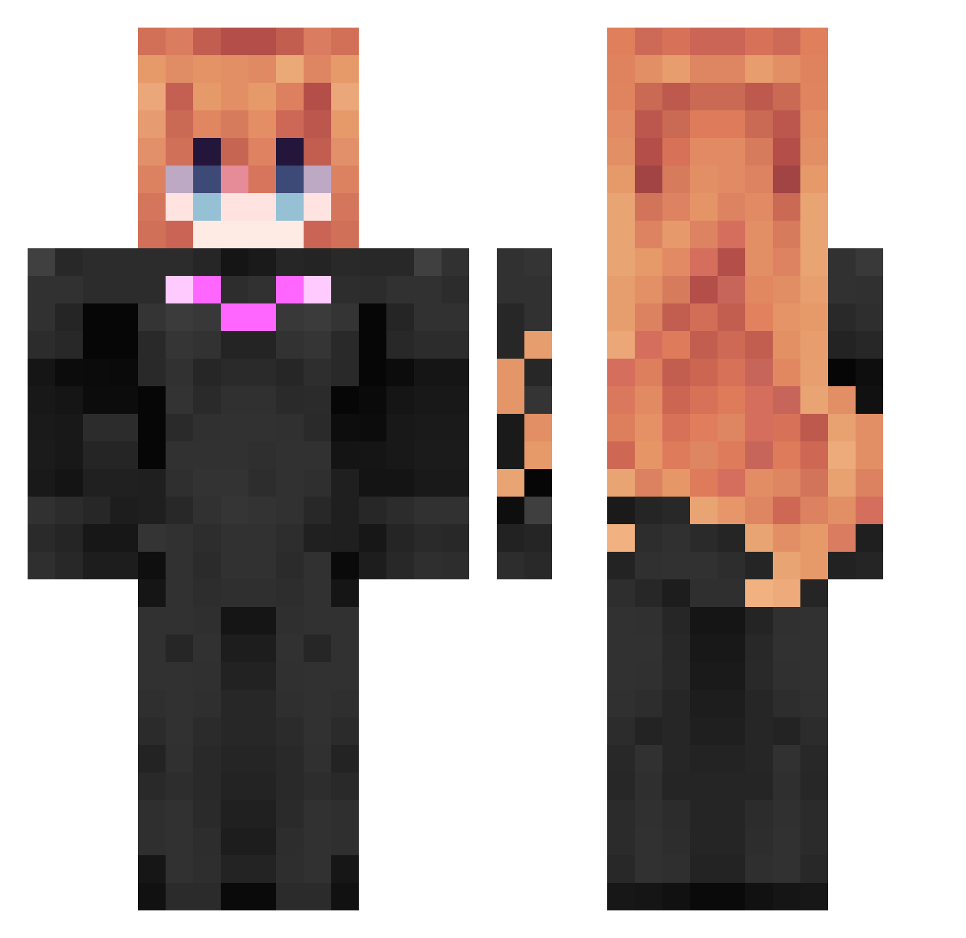 rulasz Minecraft skin, front and back view