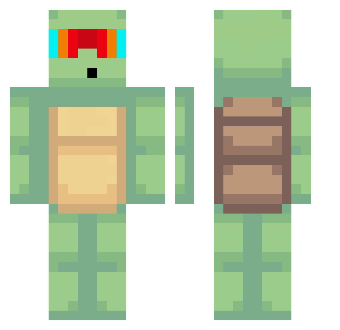 kweegy Minecraft skin, front and back view