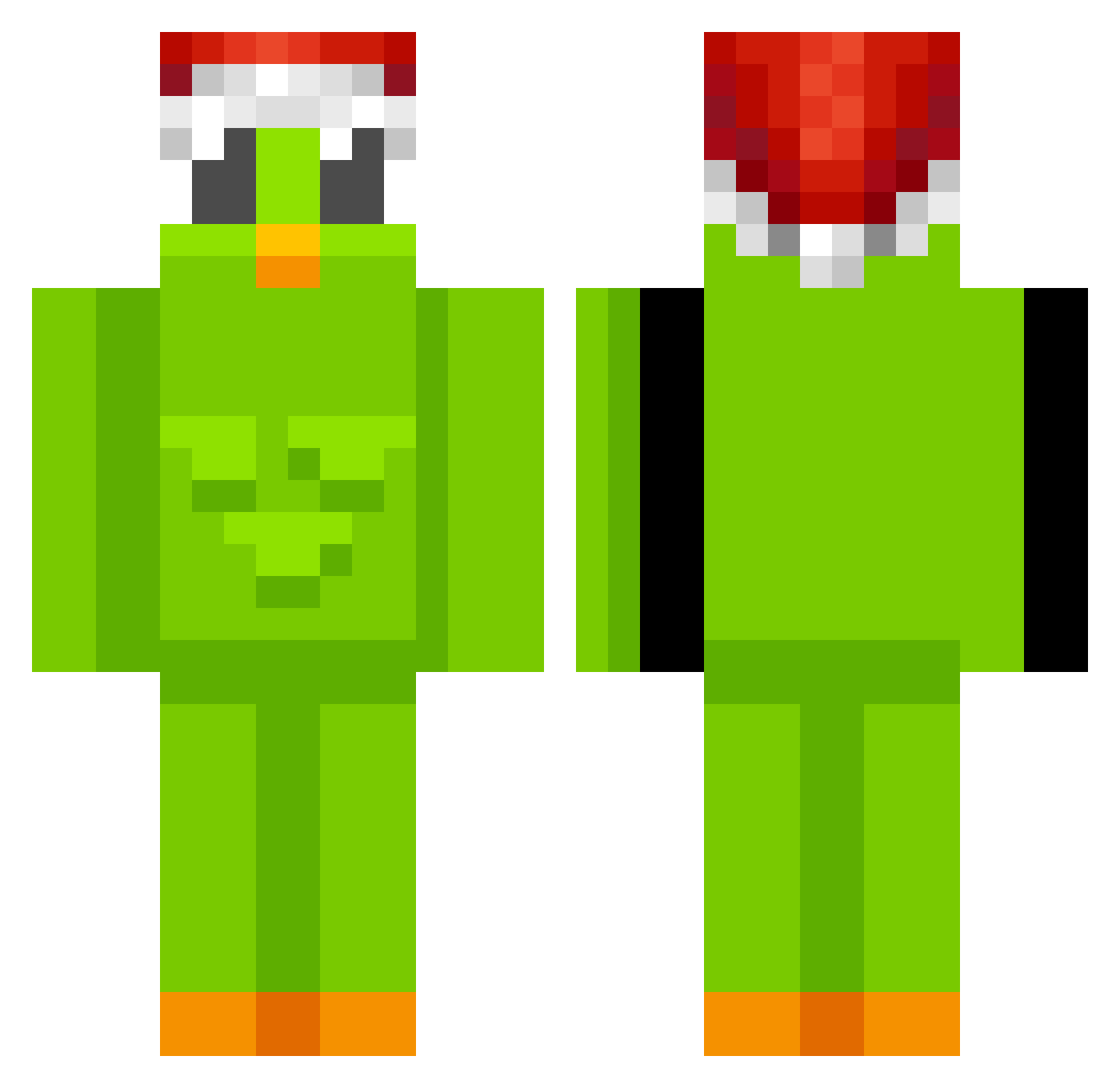 farthing Minecraft skin, front and back view