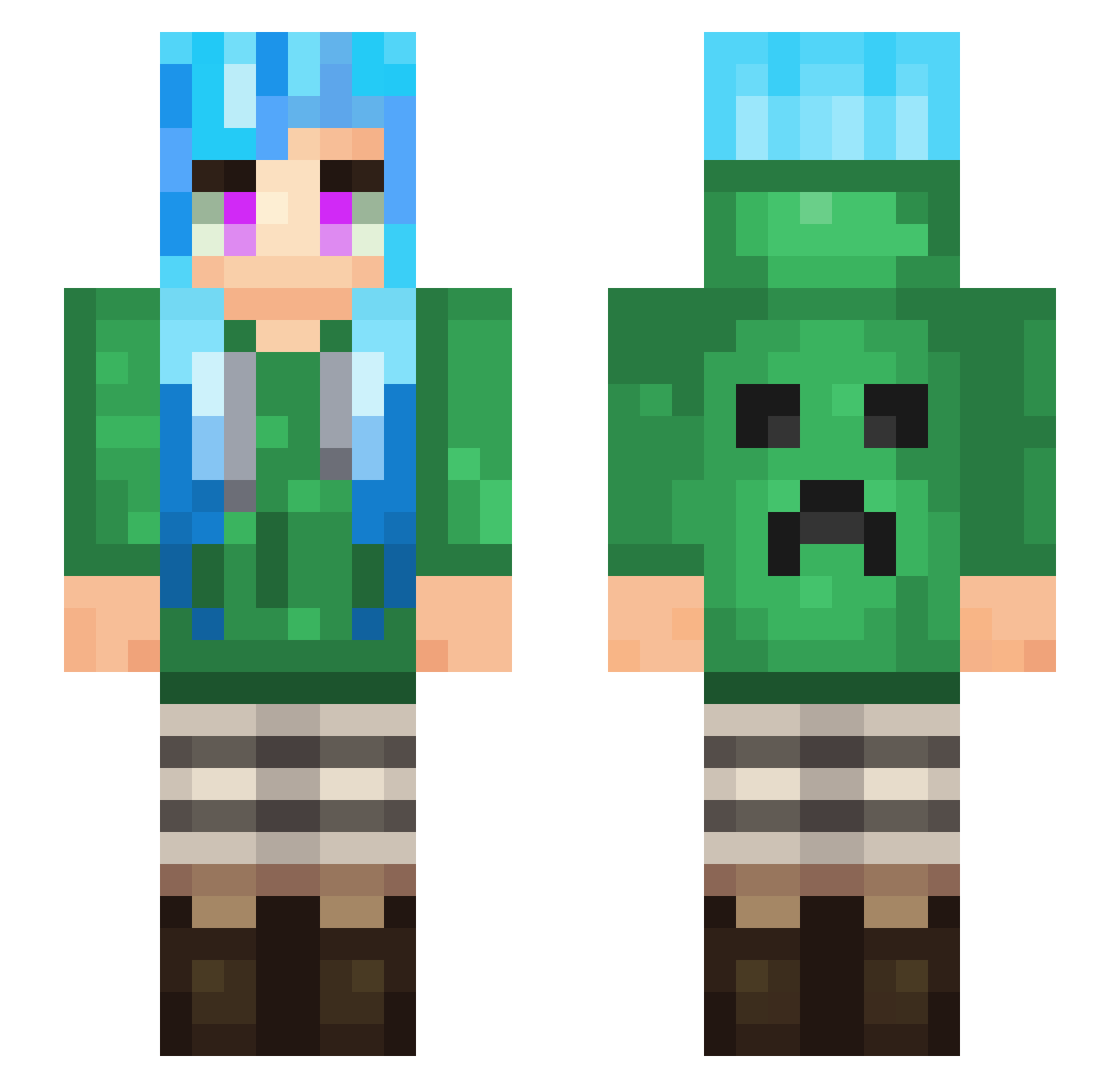 peruru2525 Minecraft skin, front and back view