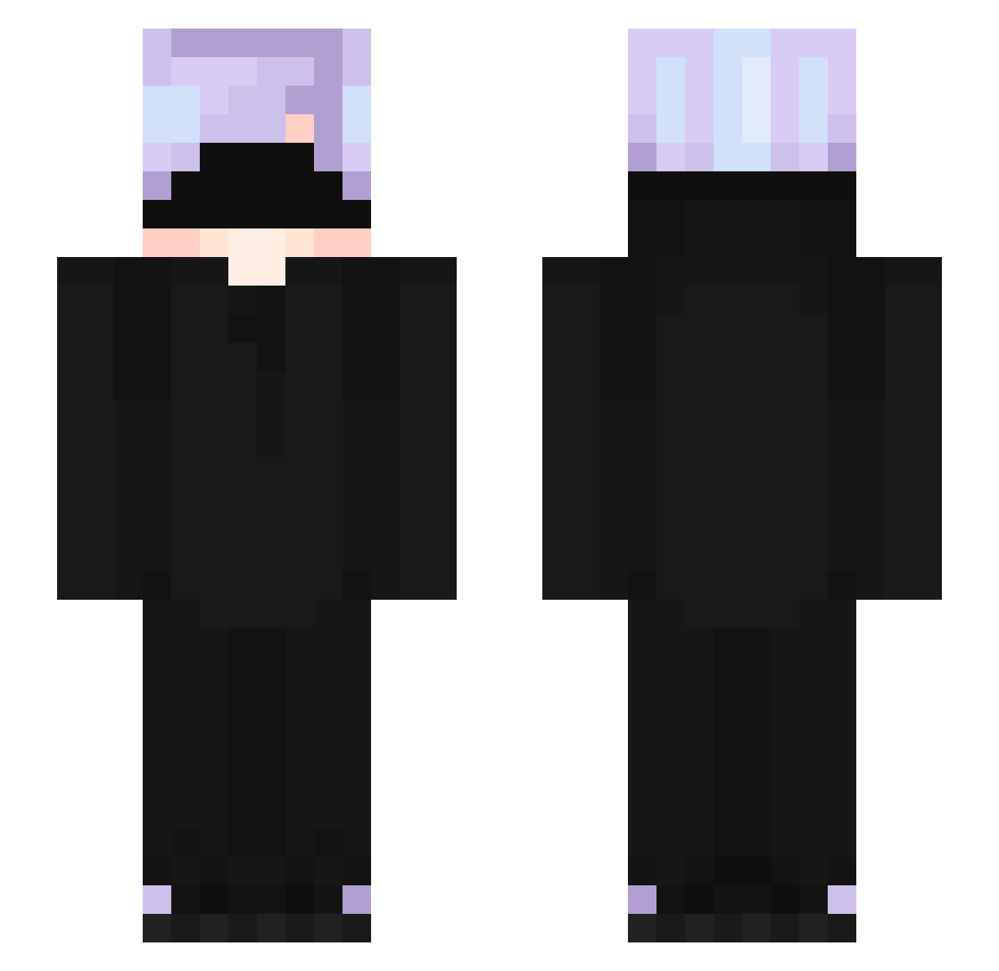 Rqze Minecraft skin, front and back view