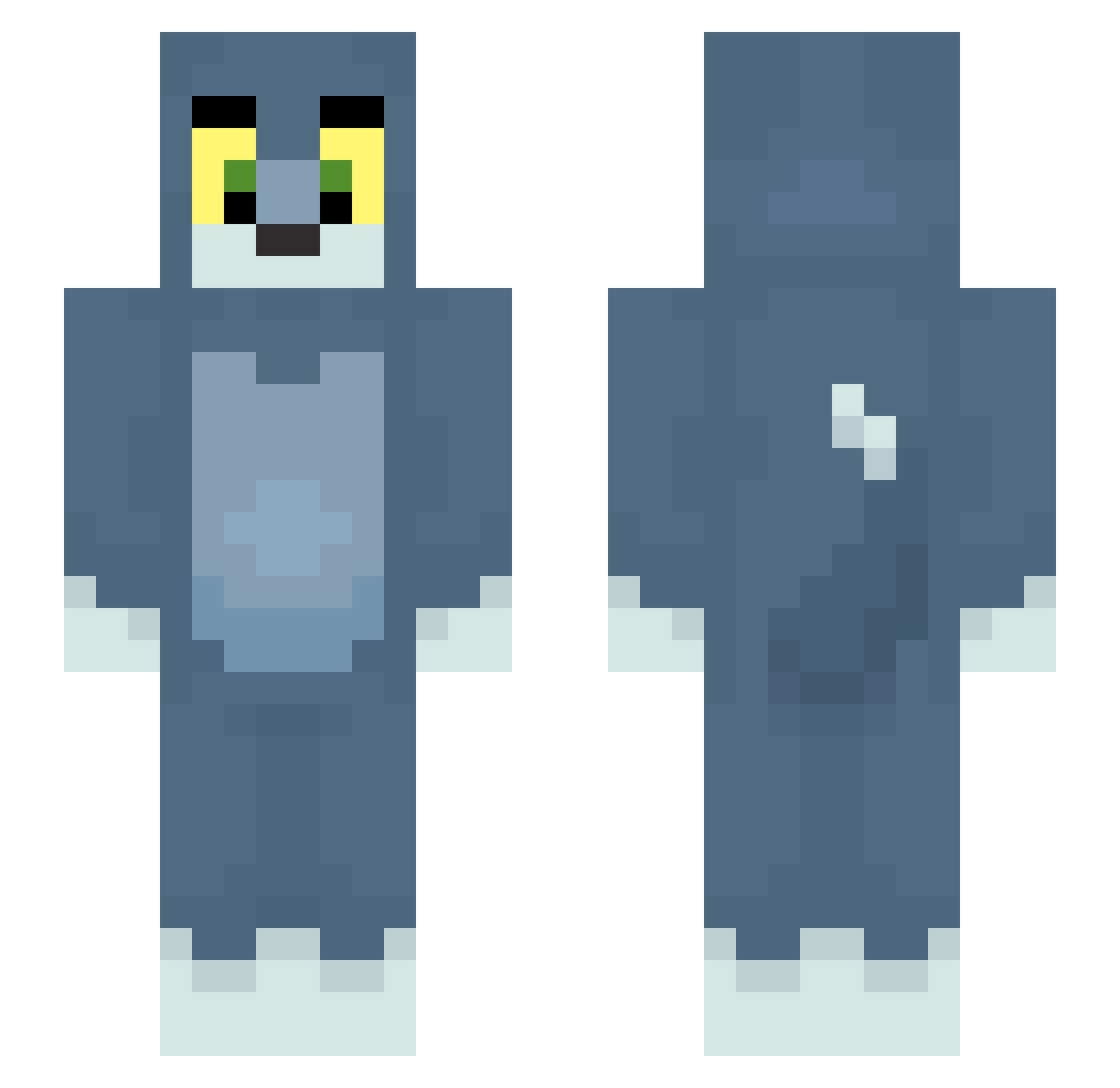 Watermelon_C4ke Minecraft skin, front and back view