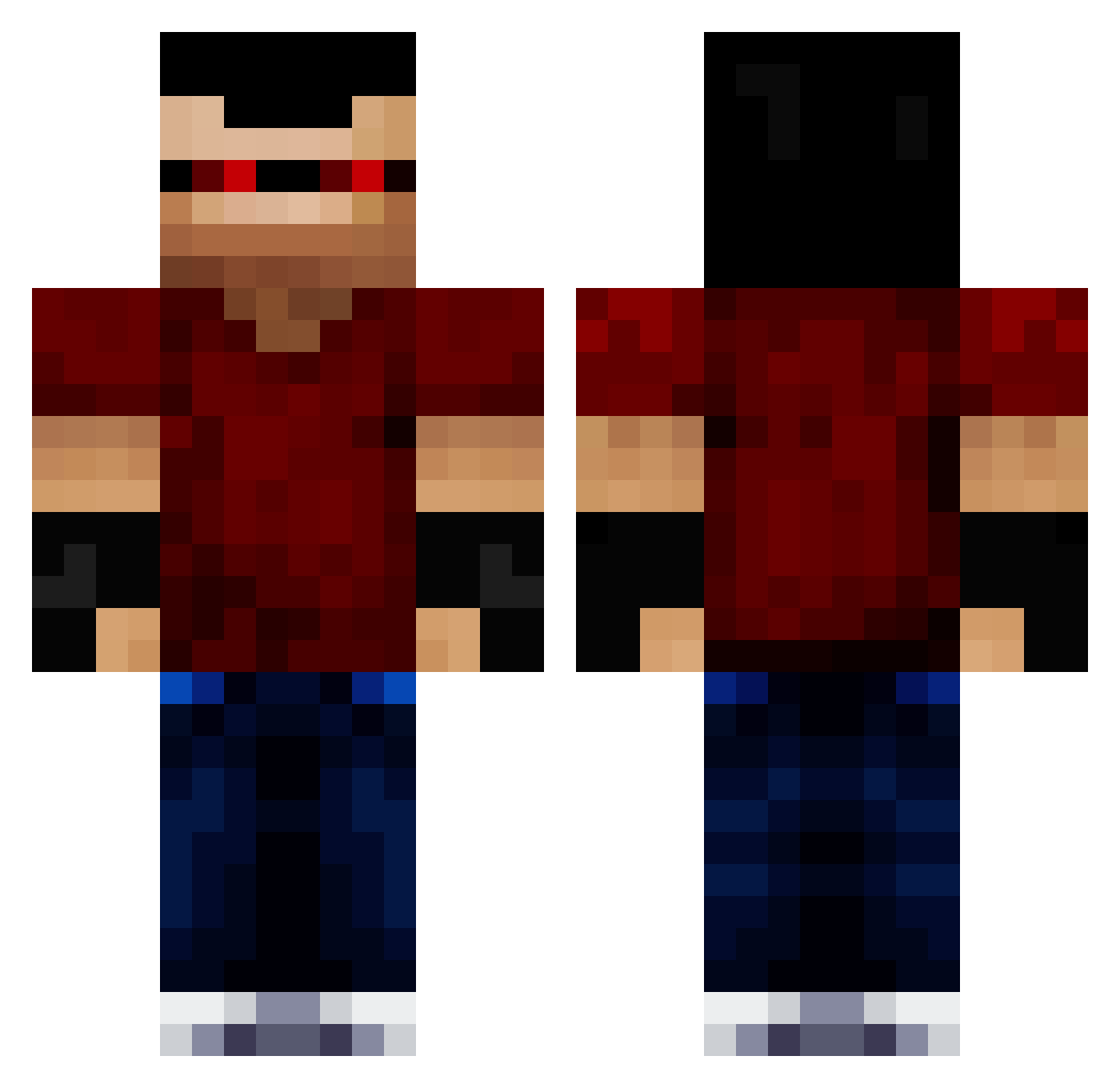 CARP_m4t3o Minecraft skin, front and back view