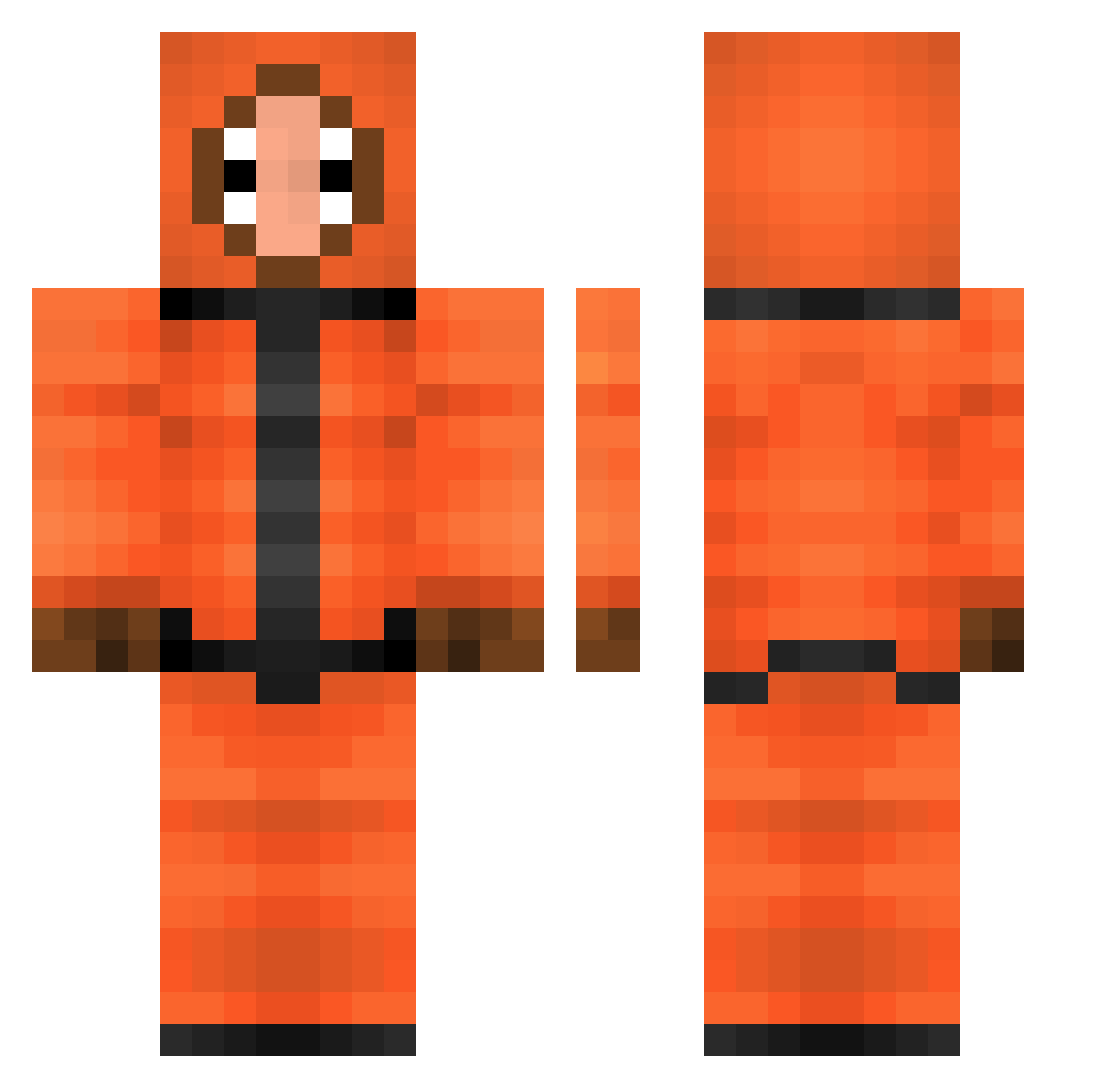 LAMA_ZONIE Minecraft skin, front and back view