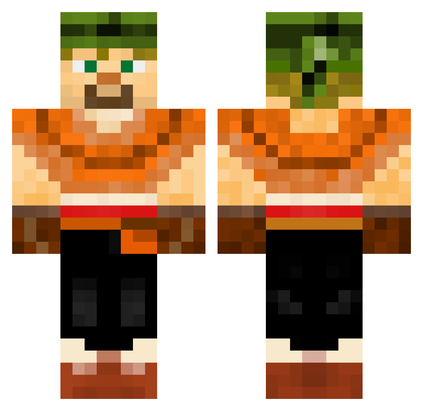 roooyyyyaaalll Minecraft skin, front and back view