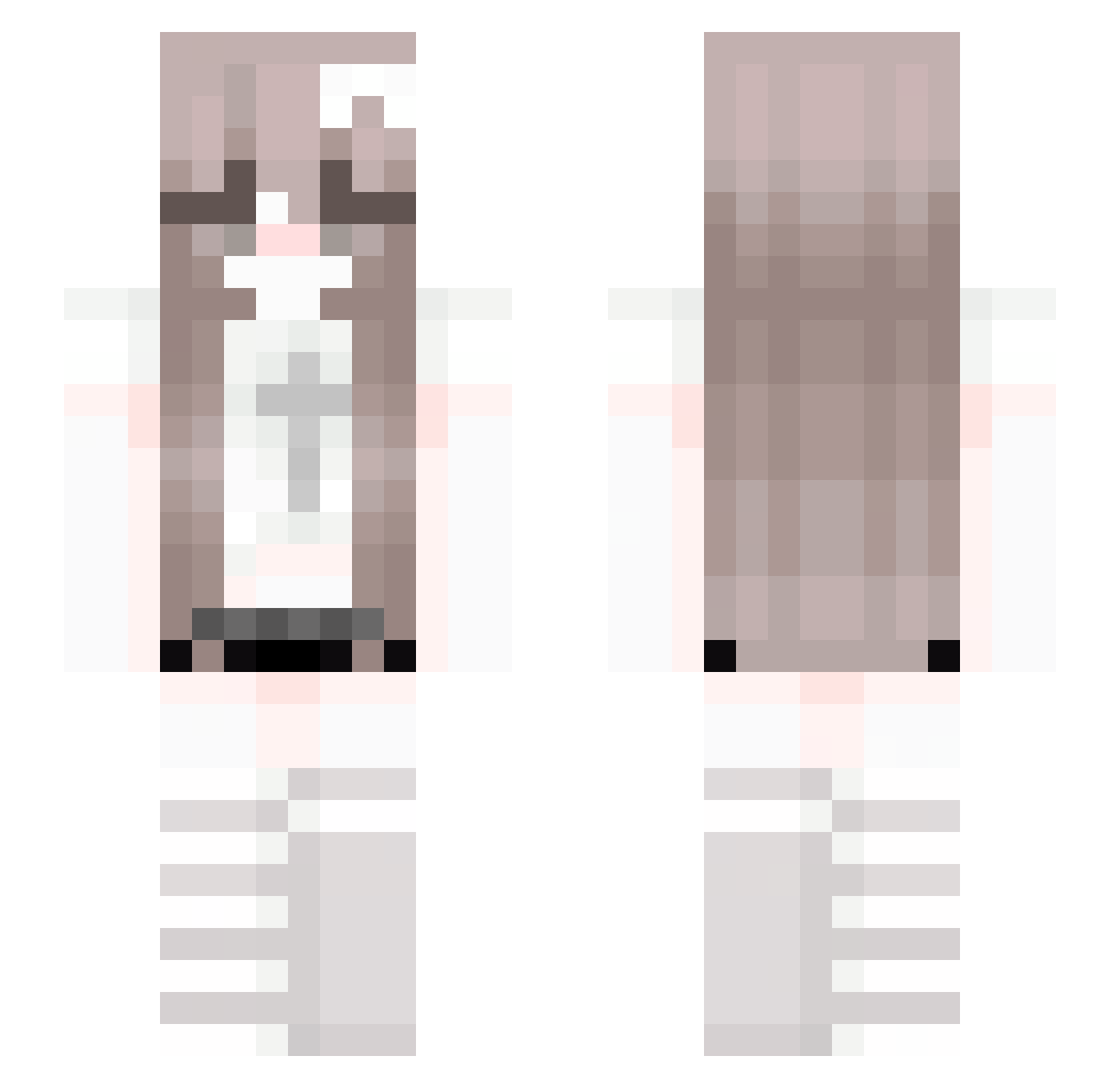 Momoko_Moon Minecraft skin, front and back view