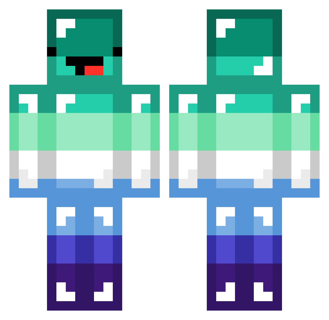 Cursed_Player68 Minecraft skin, front and back view