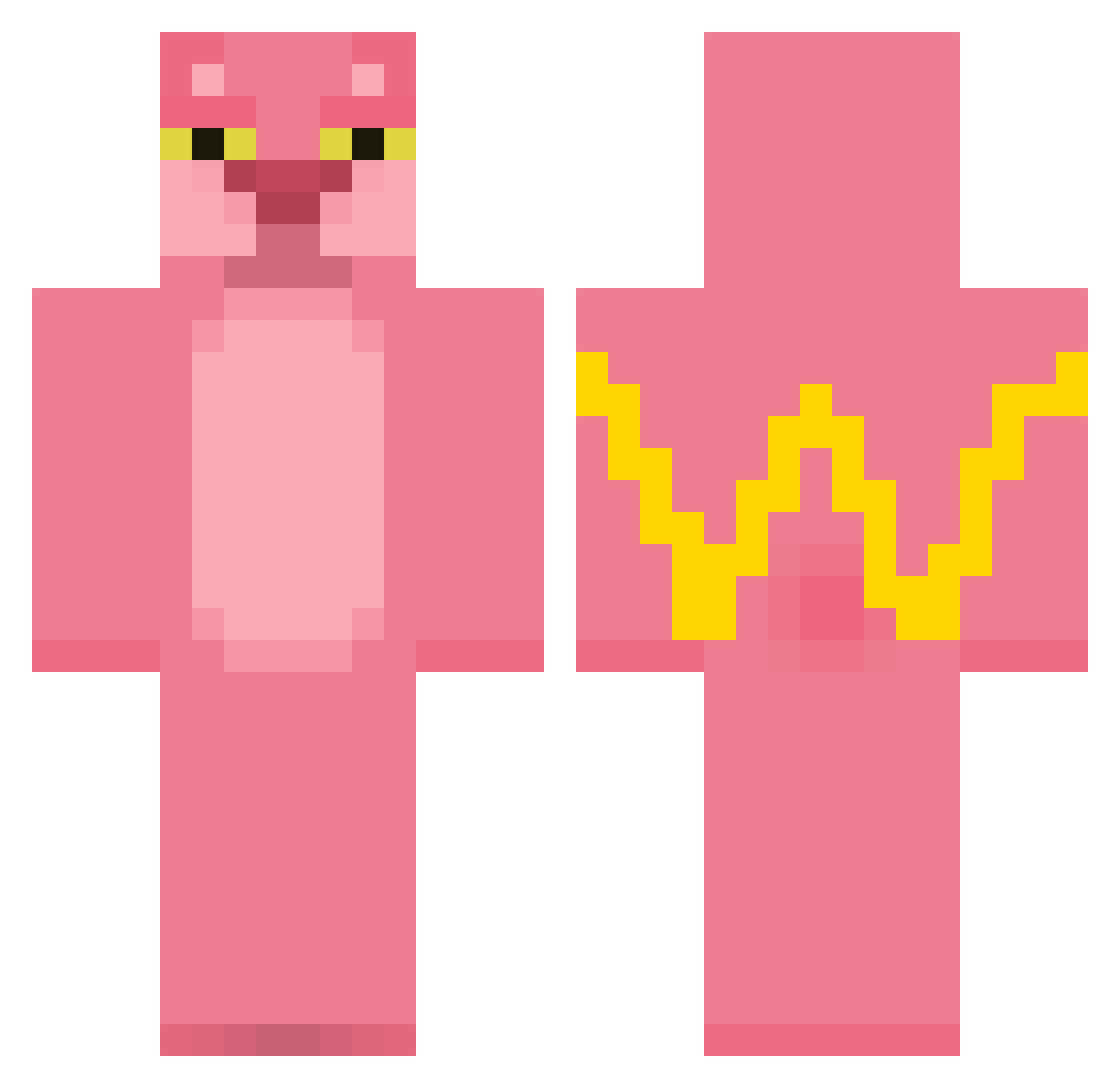 razor73 Minecraft skin, front and back view