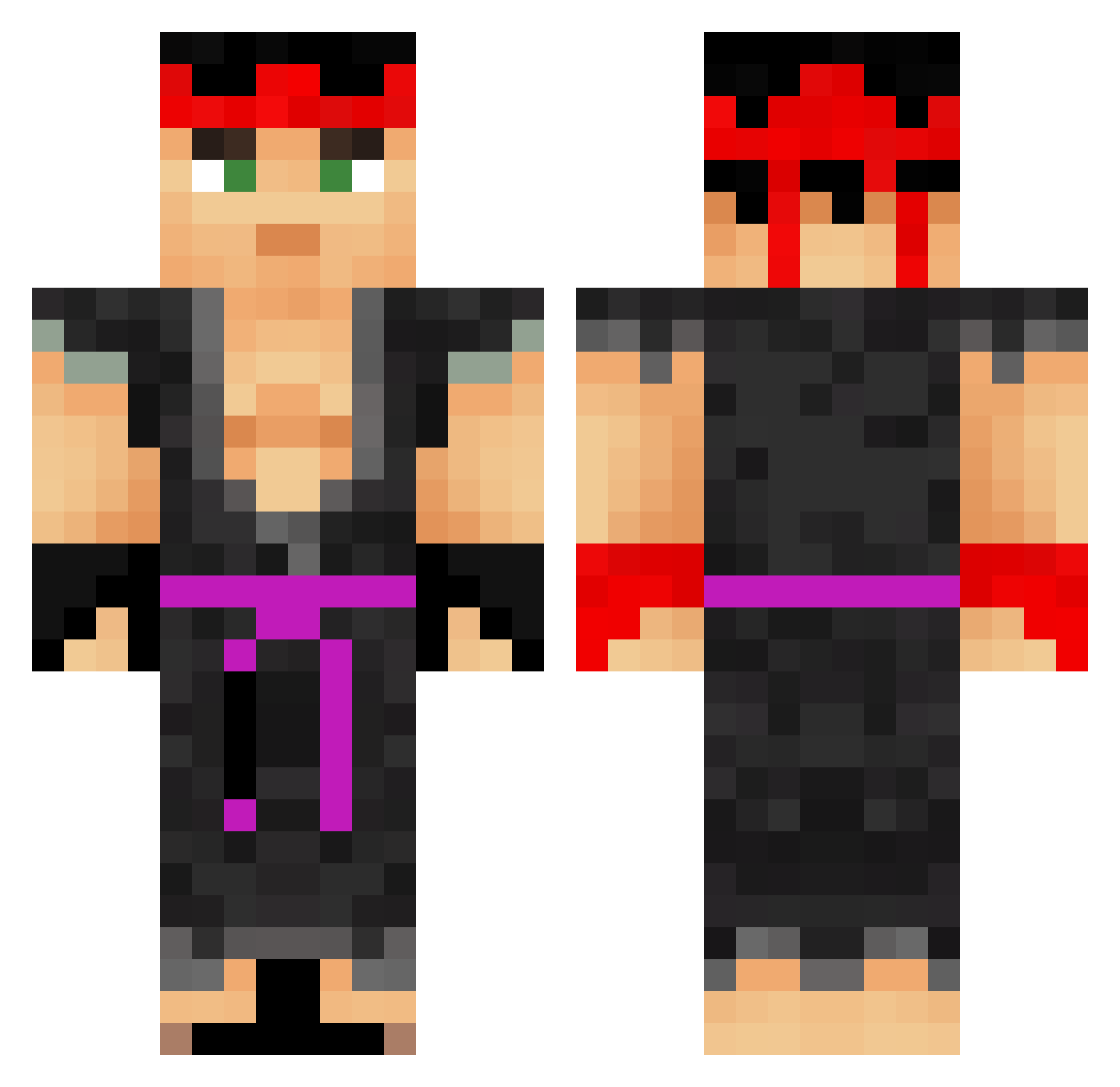 DiZZYBEAR90 Minecraft skin, front and back view