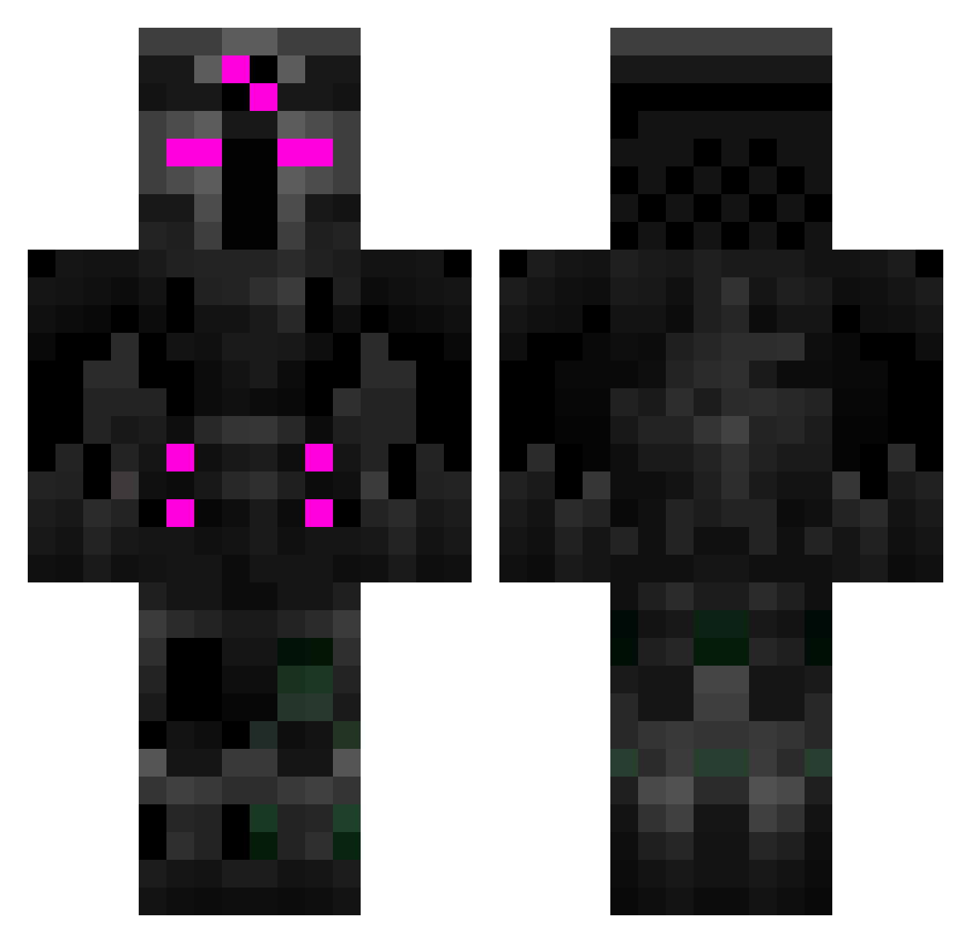 Nanarou11 Minecraft skin, front and back view