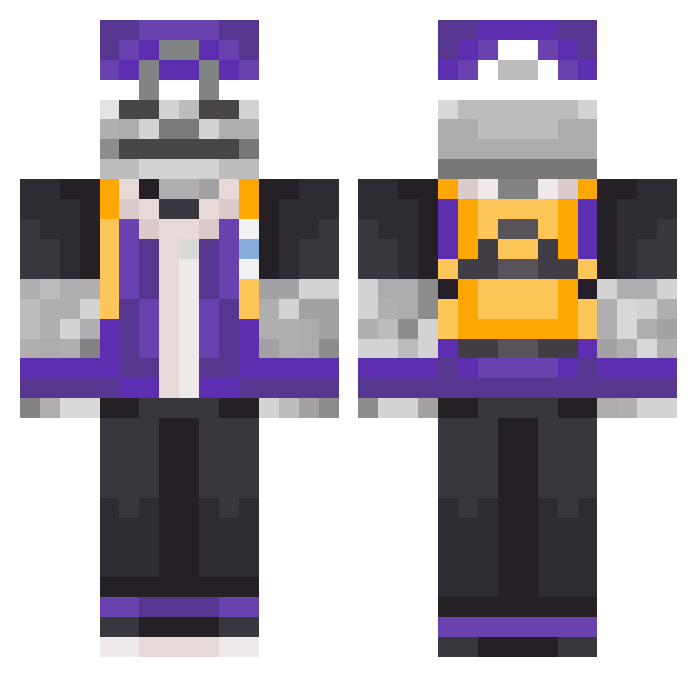Sargort2007 Minecraft skin, front and back view