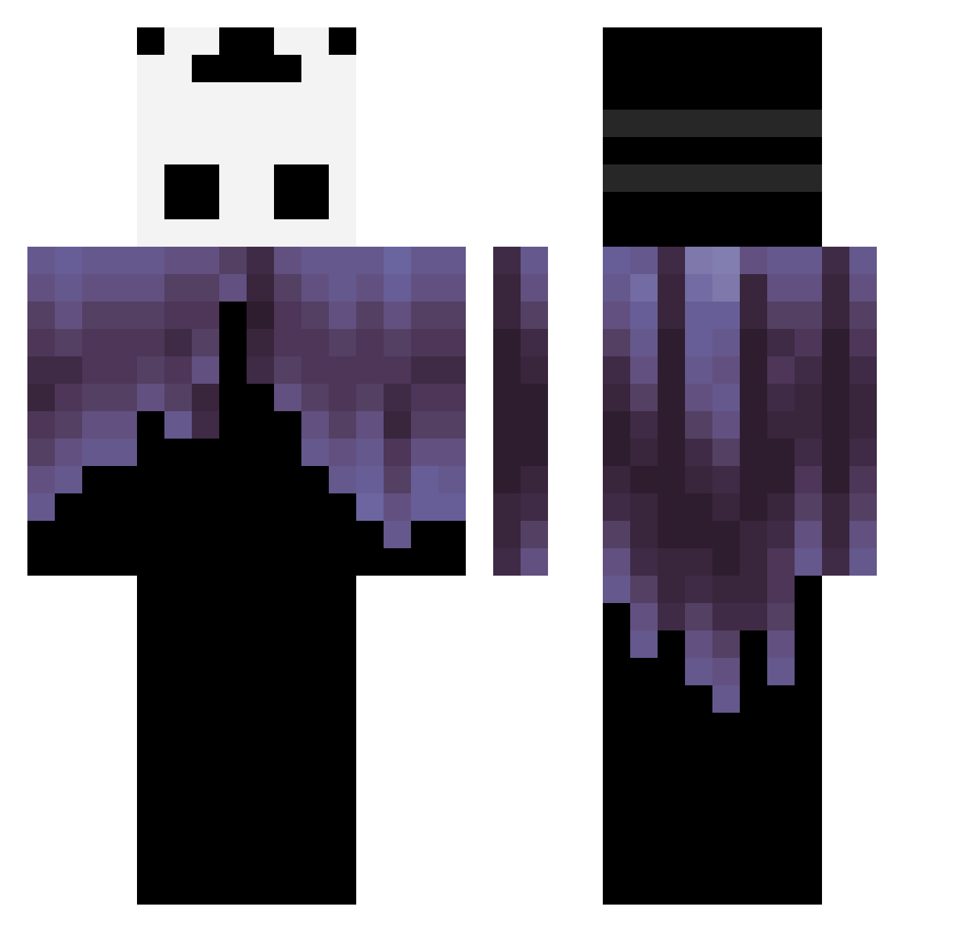 zafega Minecraft skin, front and back view