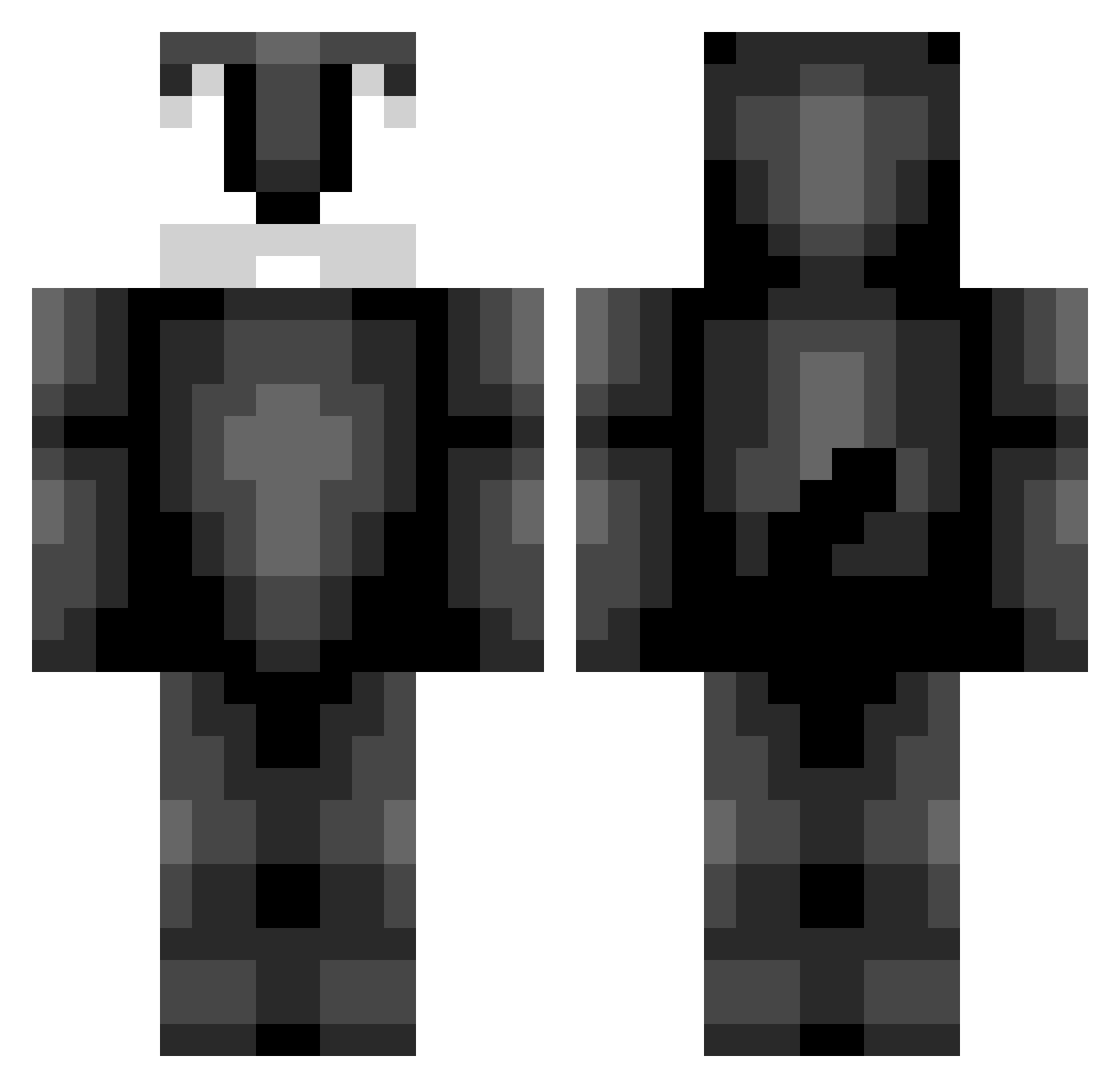 jedace07 Minecraft skin, front and back view