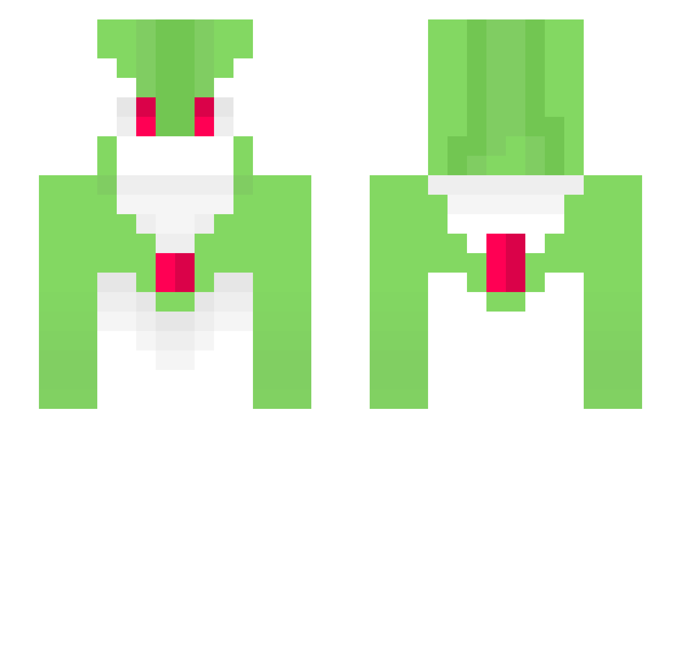 POPNITO Minecraft skin, front and back view