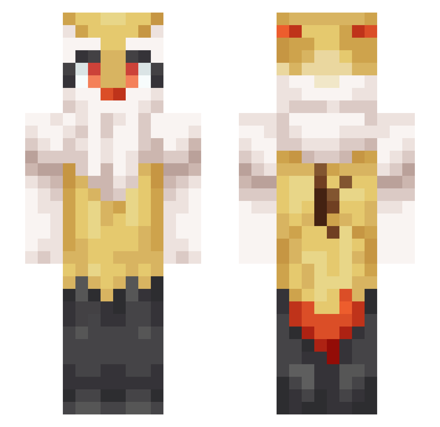 Fullonwinner Minecraft skin, front and back view