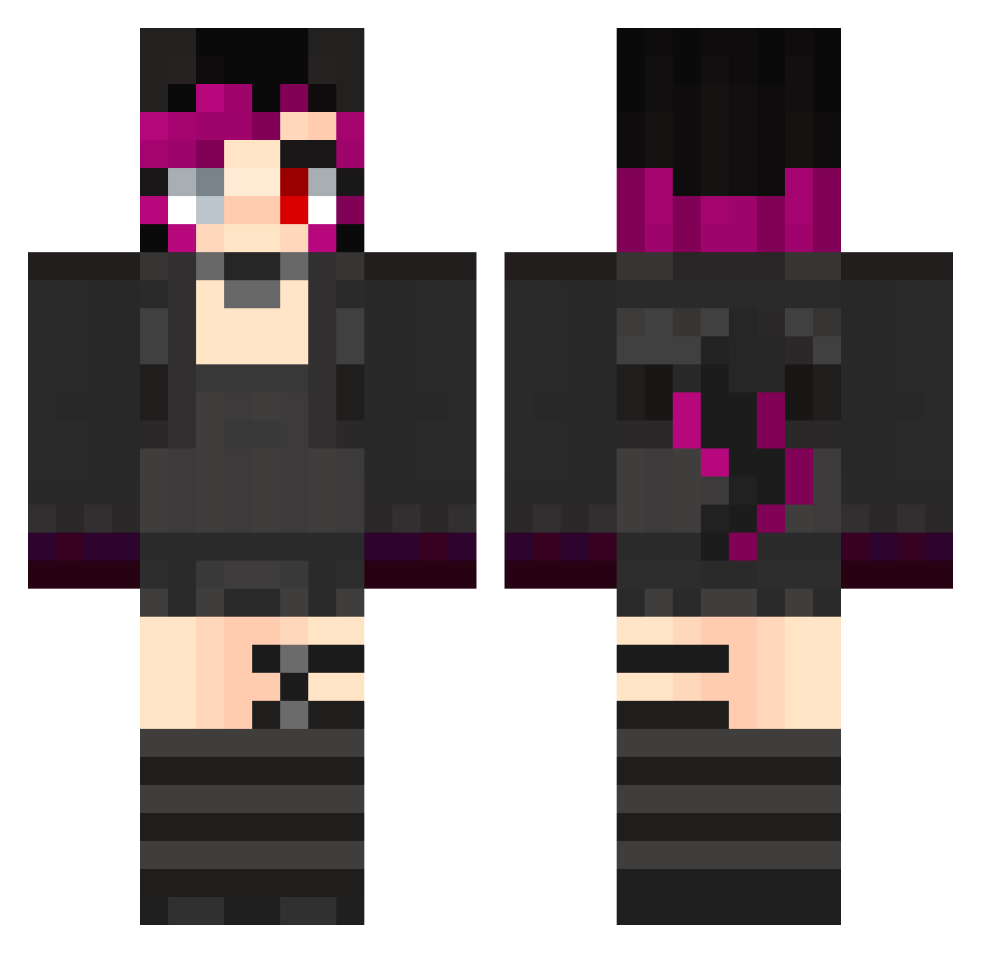 PHPremiumNL Minecraft skin, front and back view