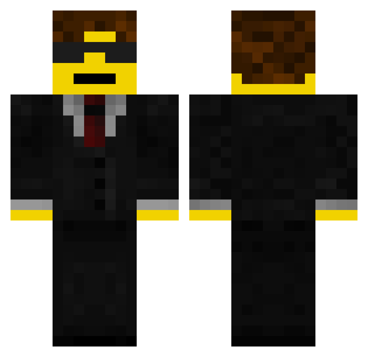 StupidAlex Minecraft skin, front and back view