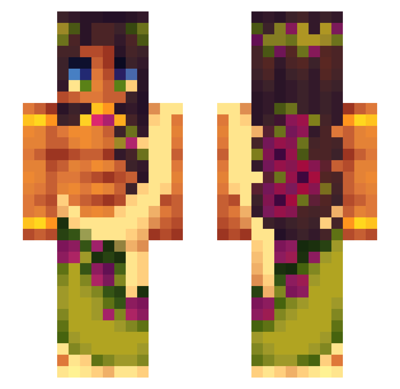 _Irizu_ Minecraft skin, front and back view