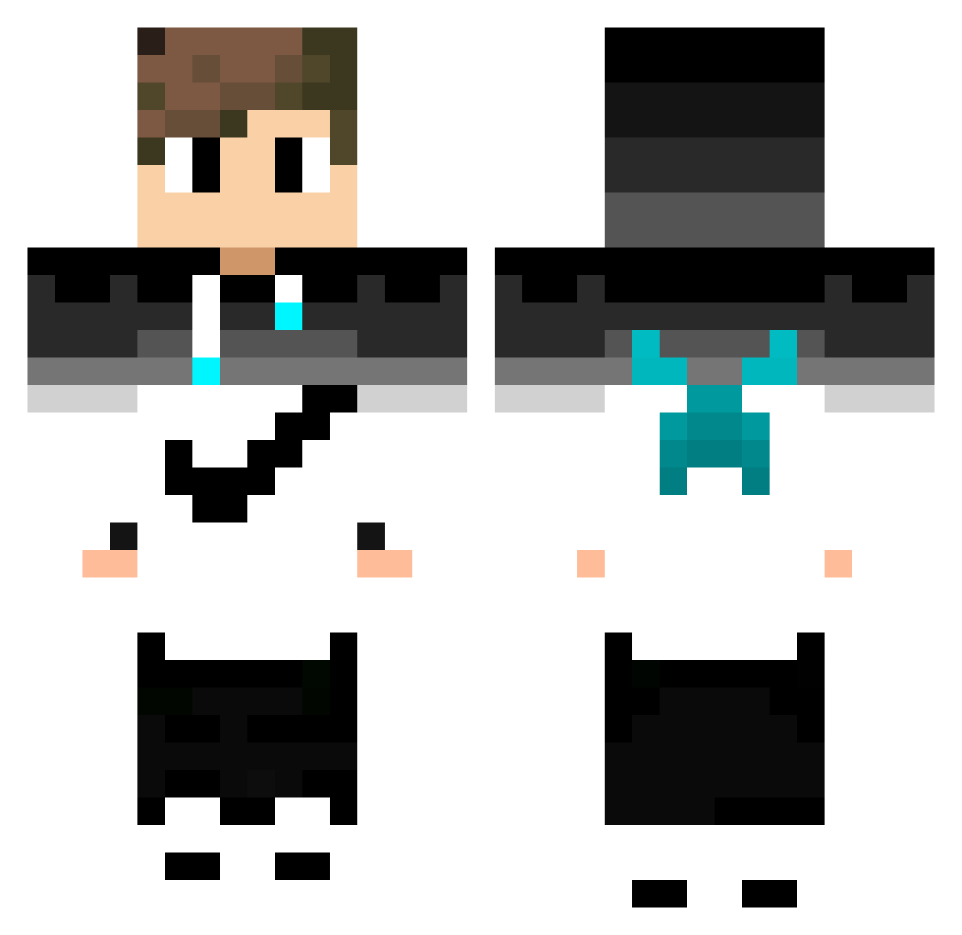 Wihtur Minecraft skin, front and back view