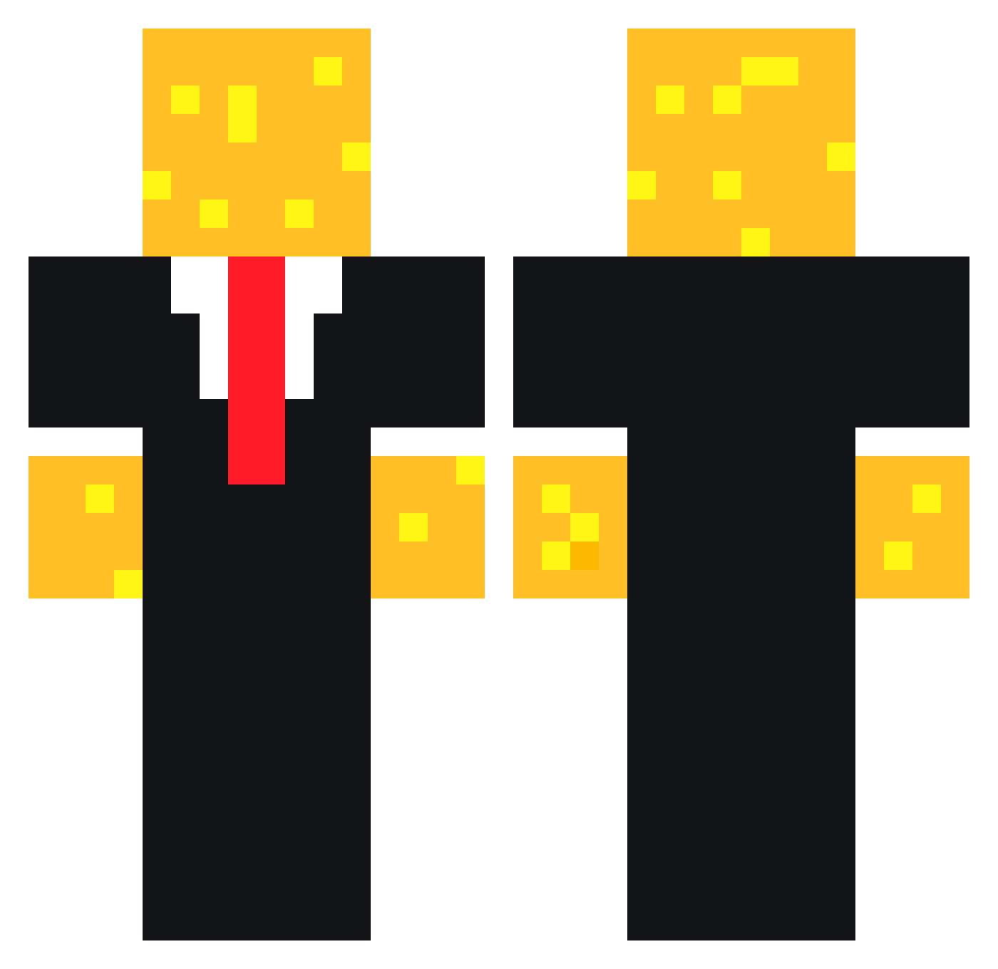 Keizer_Kaas_III Minecraft skin, front and back view