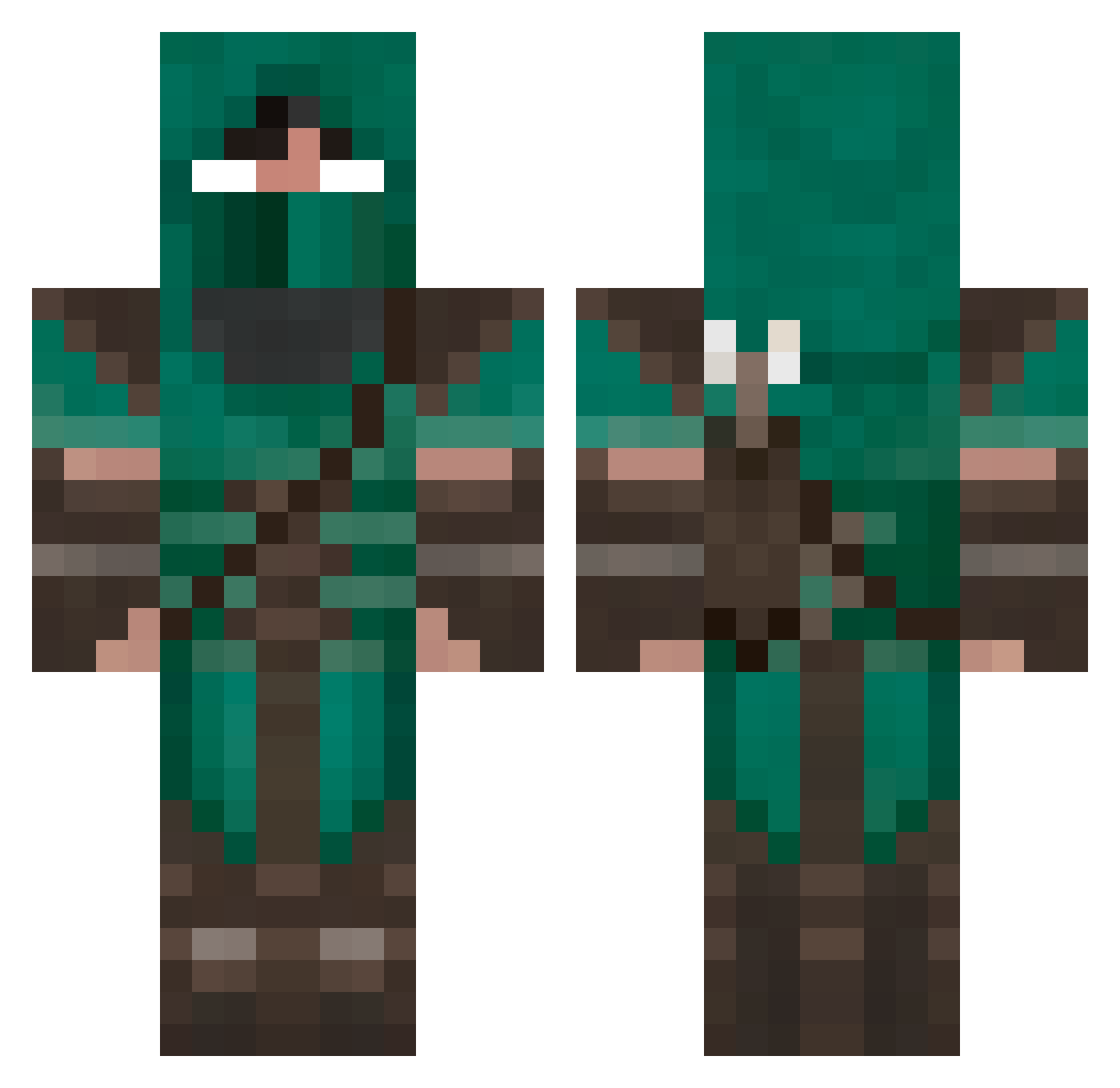 Serty27 Minecraft skin, front and back view