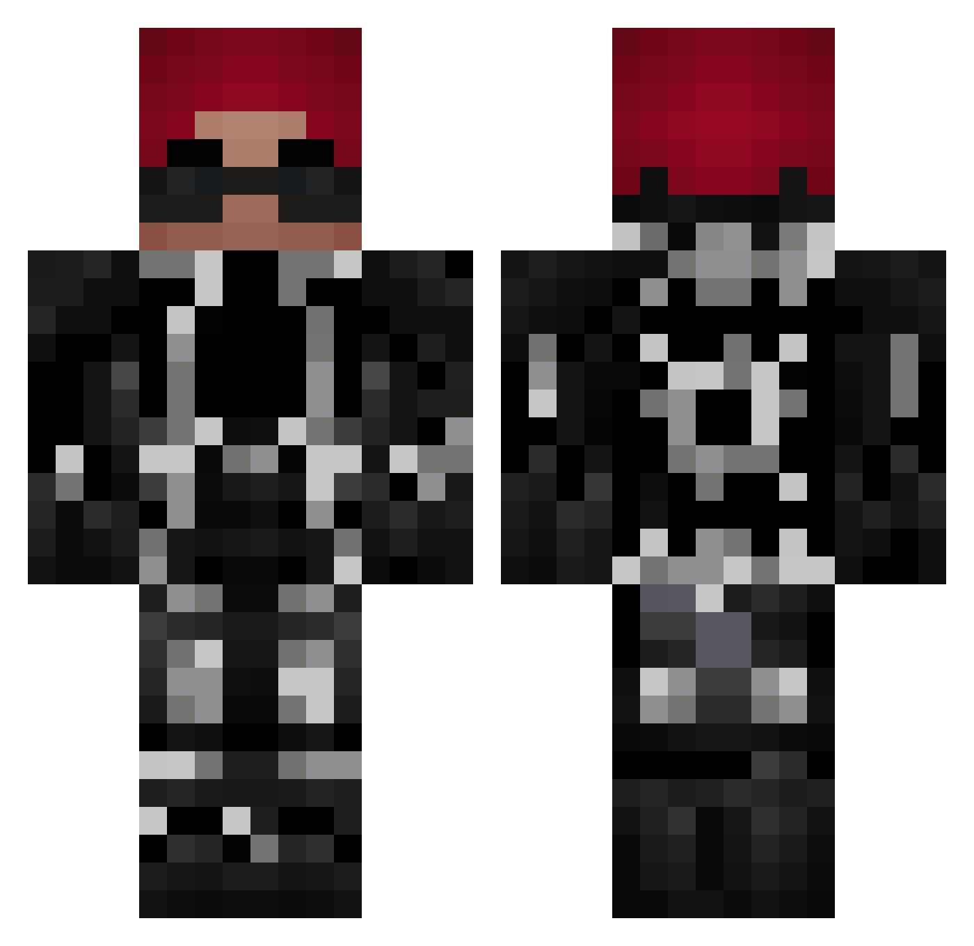 shmpnnn Minecraft skin, front and back view