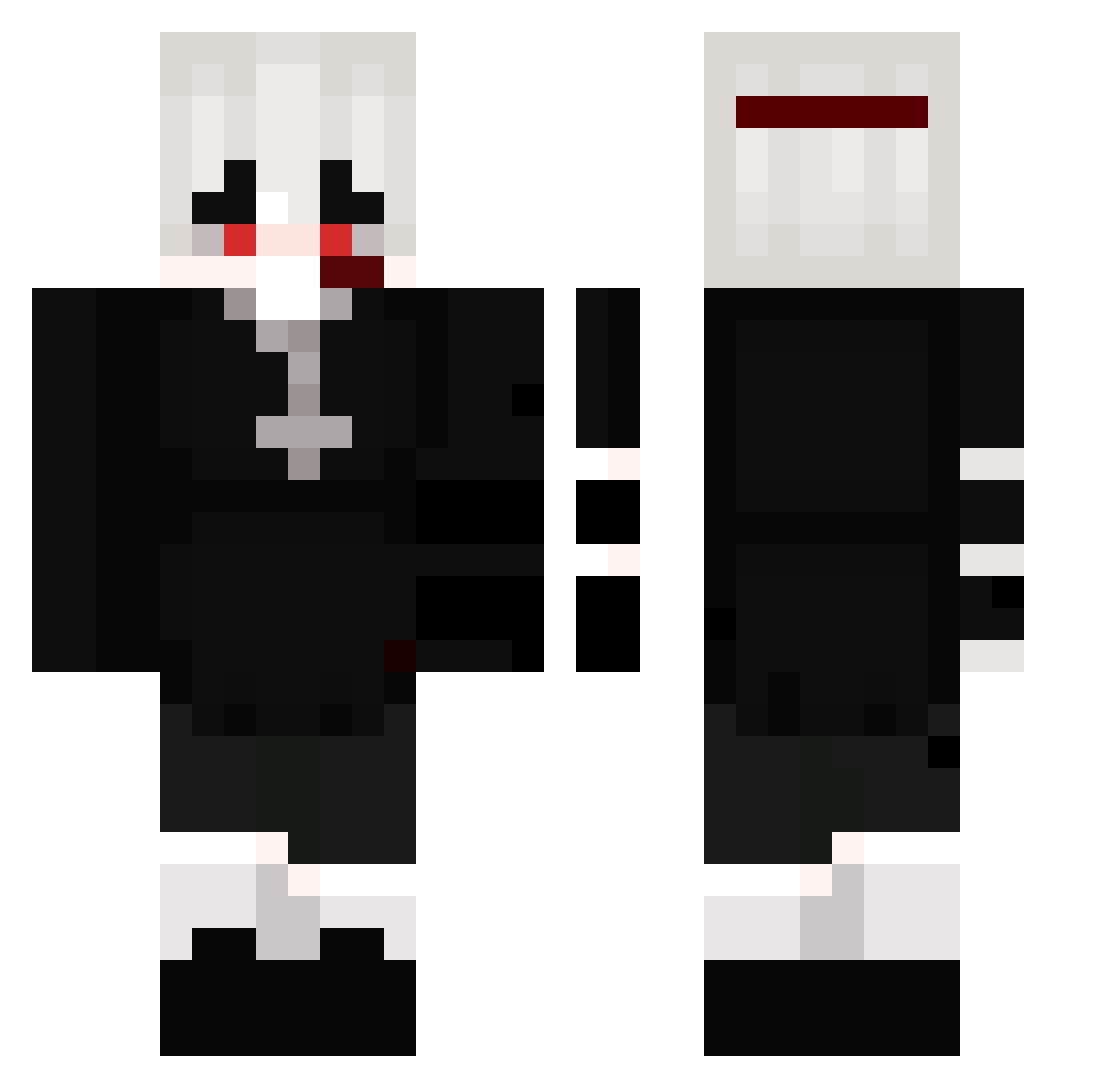 Flixnes Minecraft skin, front and back view