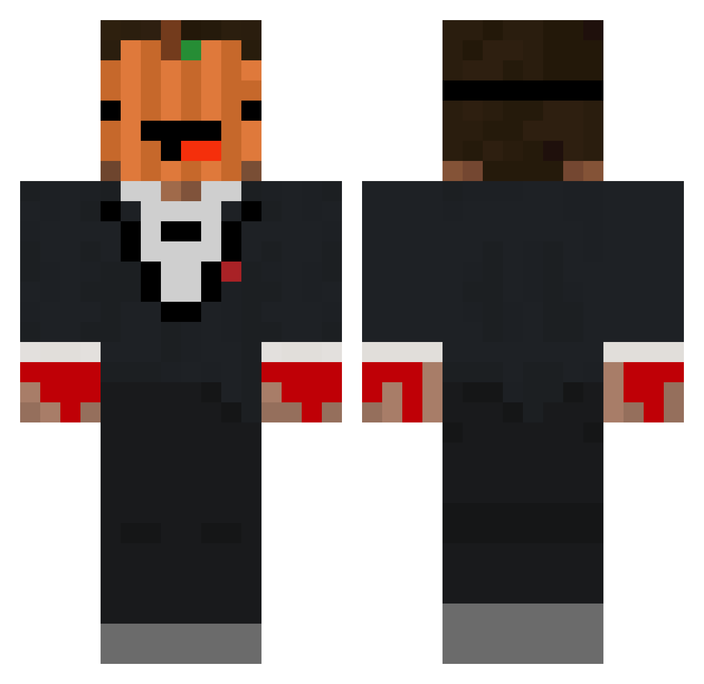 Zacharyeb17 Minecraft skin, front and back view