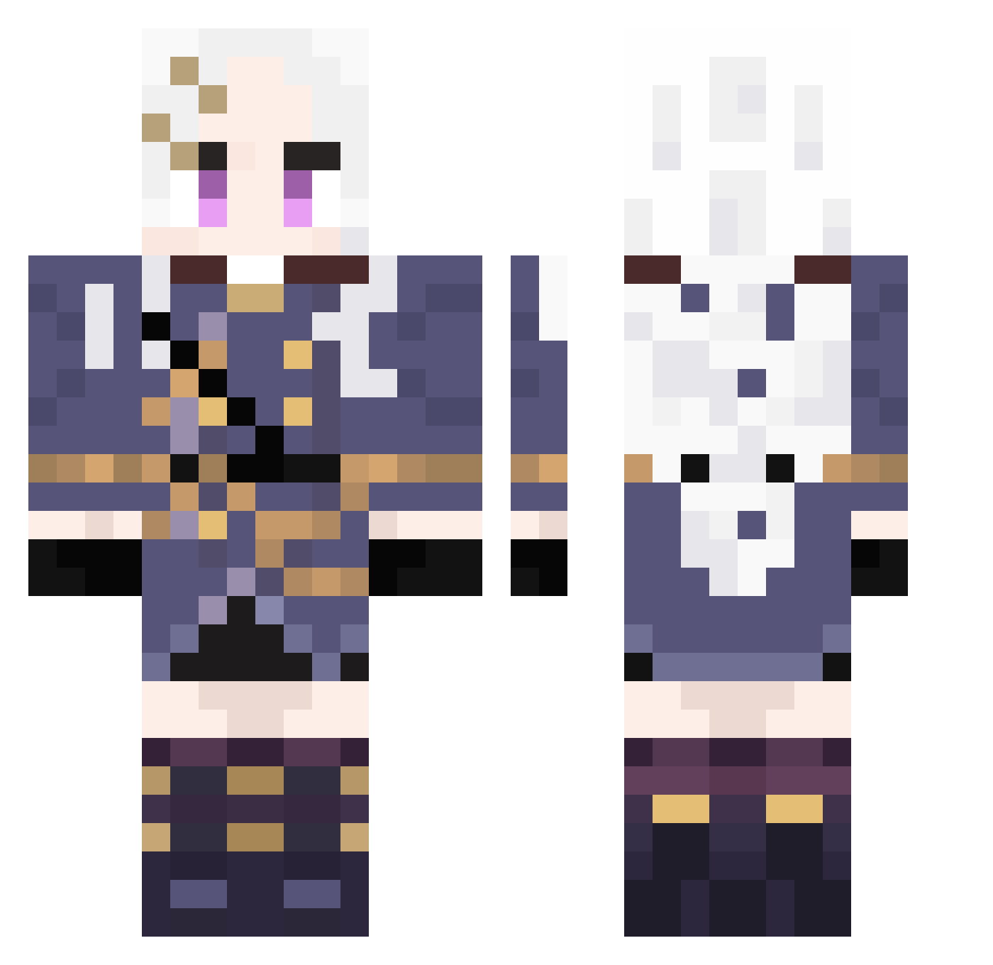 ZINTEI3324 Minecraft skin, front and back view