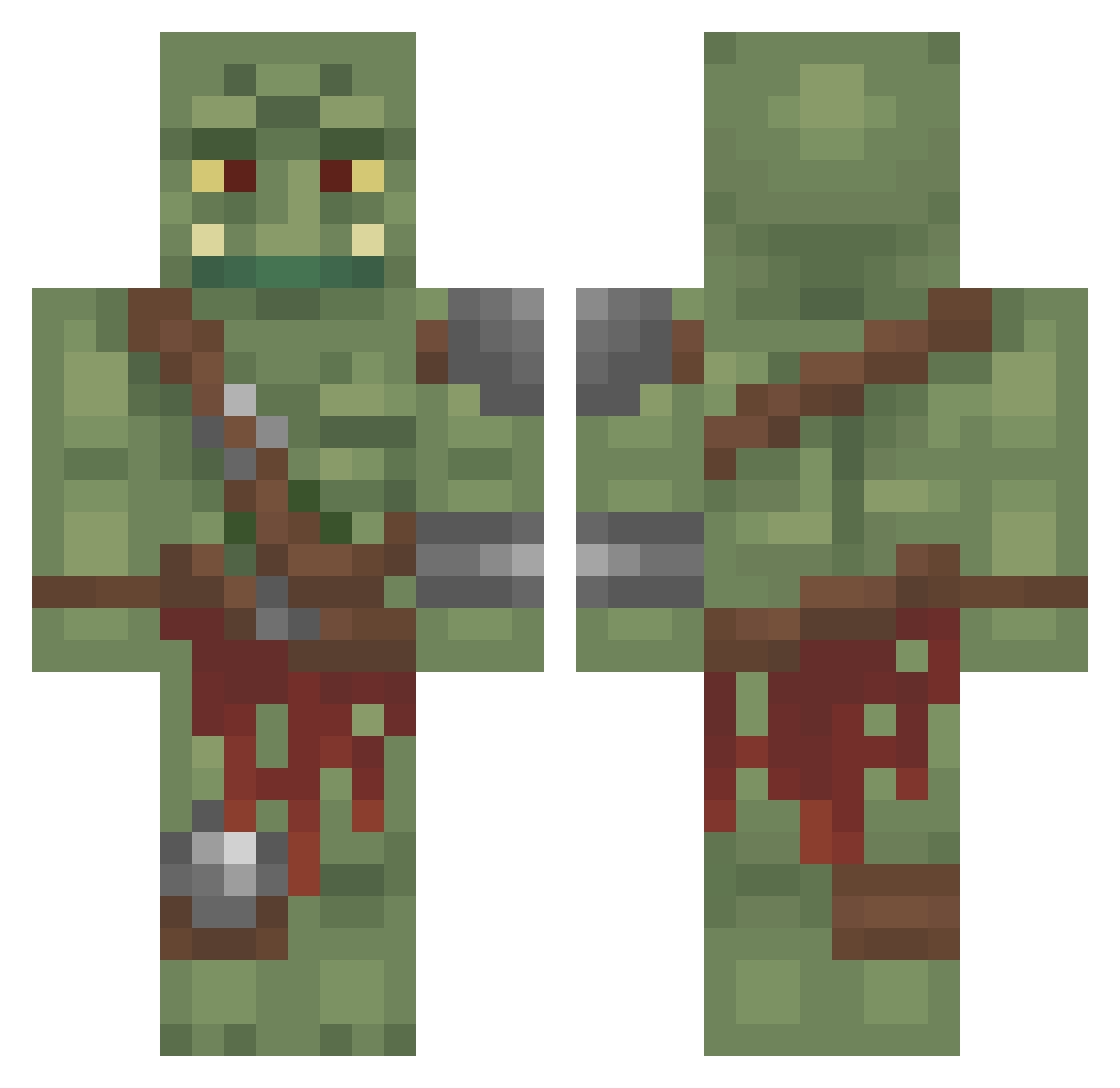 VeriSceri Minecraft skin, front and back view